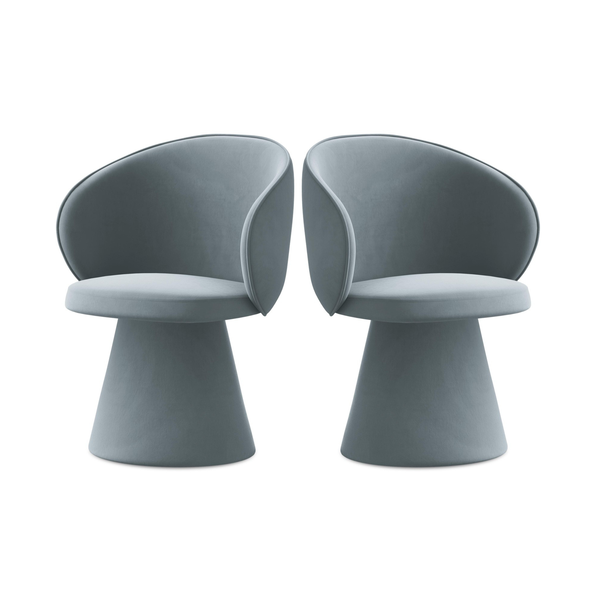 Velvet Chair UALA Light Blue