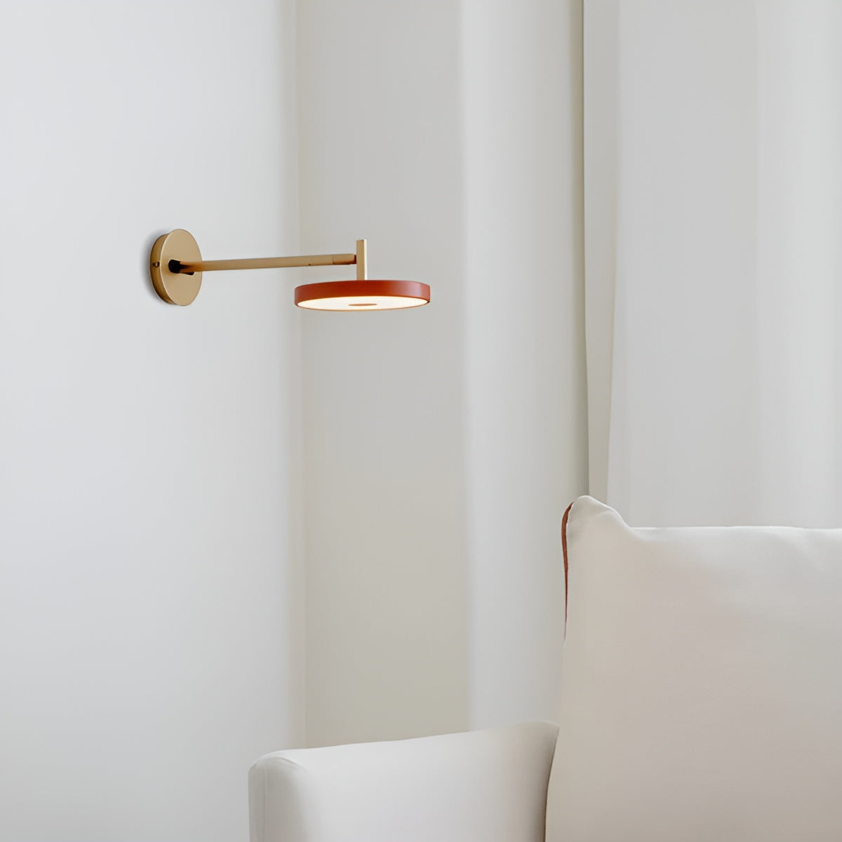 Asteria Wall Adjustable Arm Wall Lamp Orange