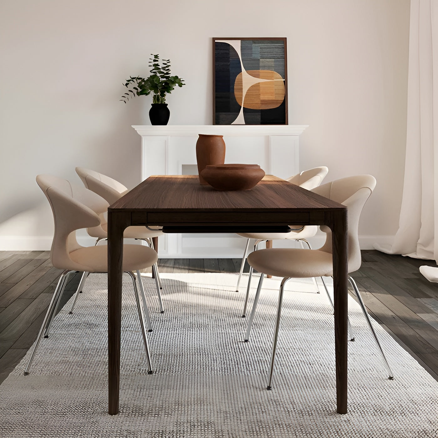 HEART'N'SOUL extendable table dark oak