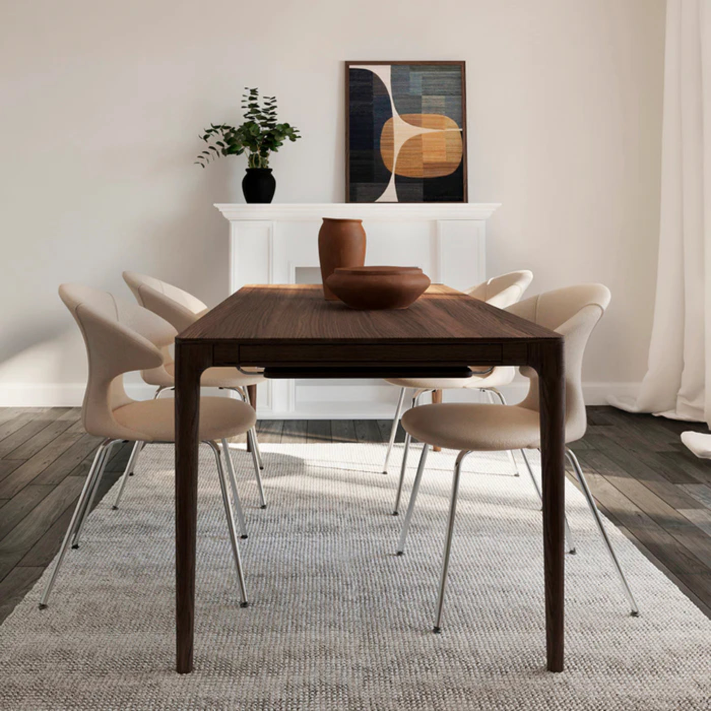 HEART'N'SOUL extendable table dark oak