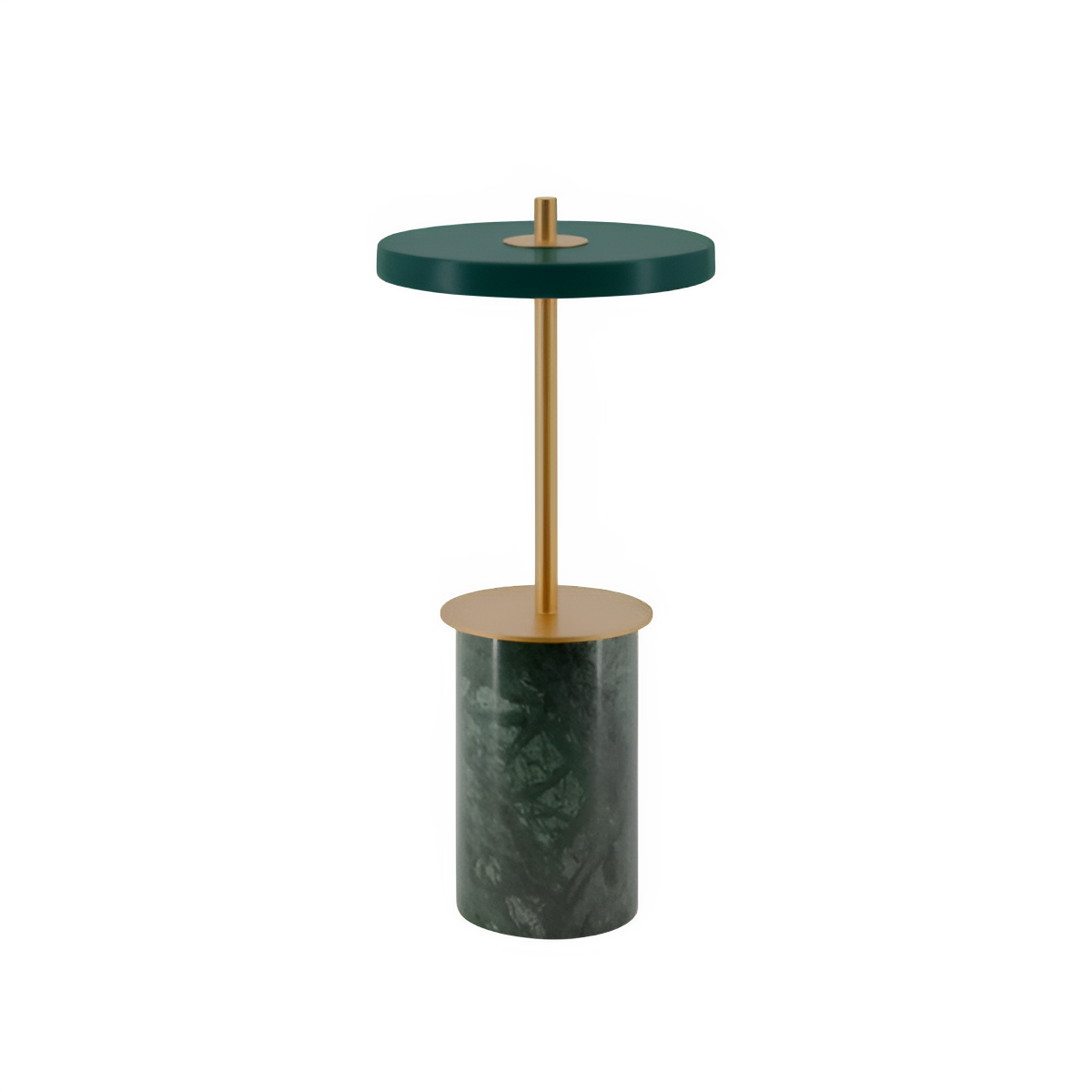 Asteria Move Mini Table Lamp Green Marble with Gold Accent