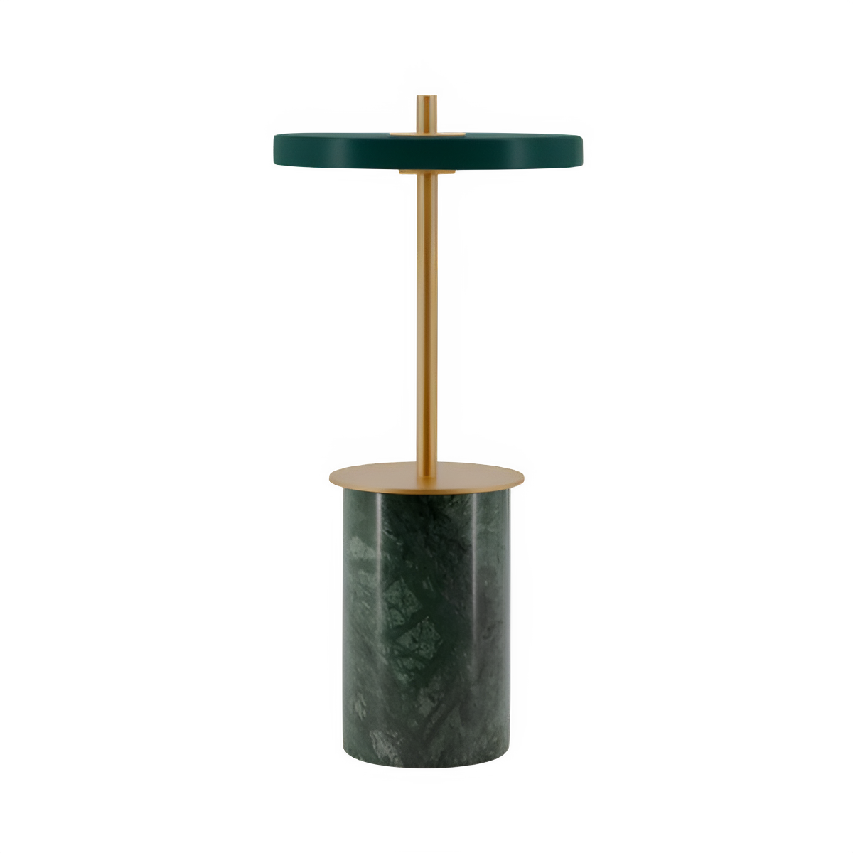 Asteria Move Mini Table Lamp Green Marble with Gold Accent