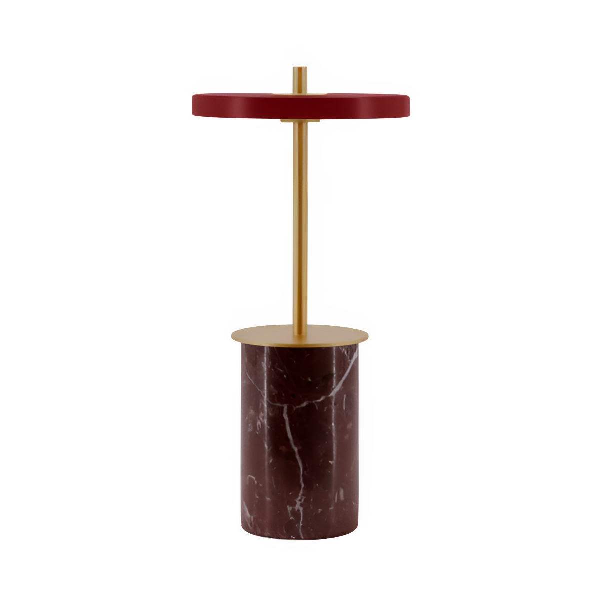 Asteria Move Mini Table Lamp Red Marble with Gold Accent