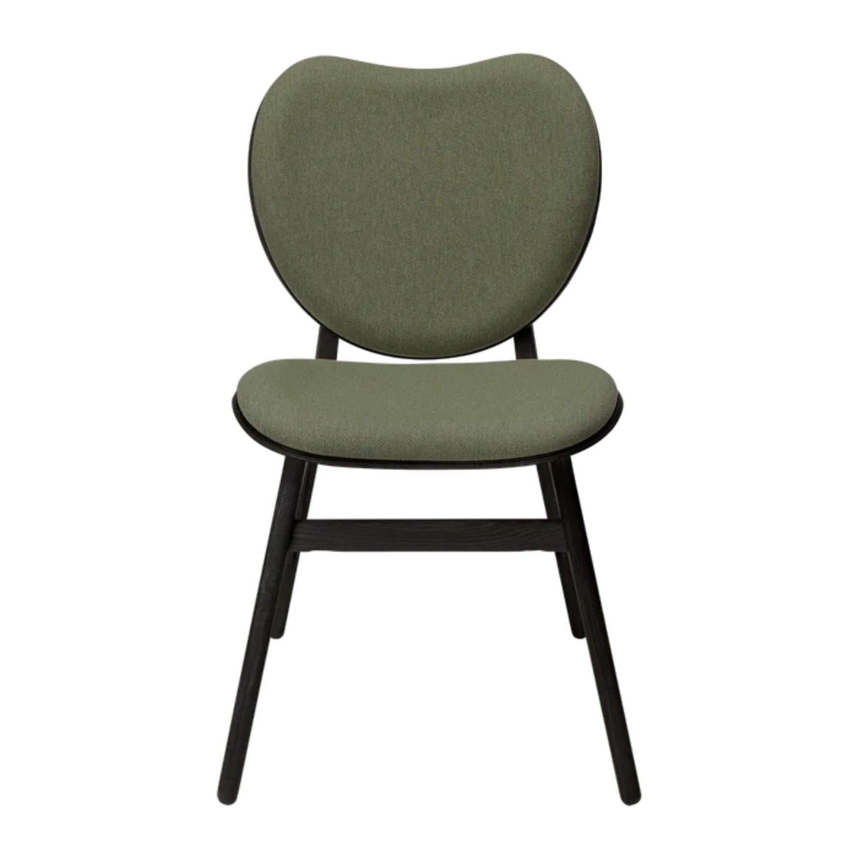 CONVERSATION chair green with black oak base