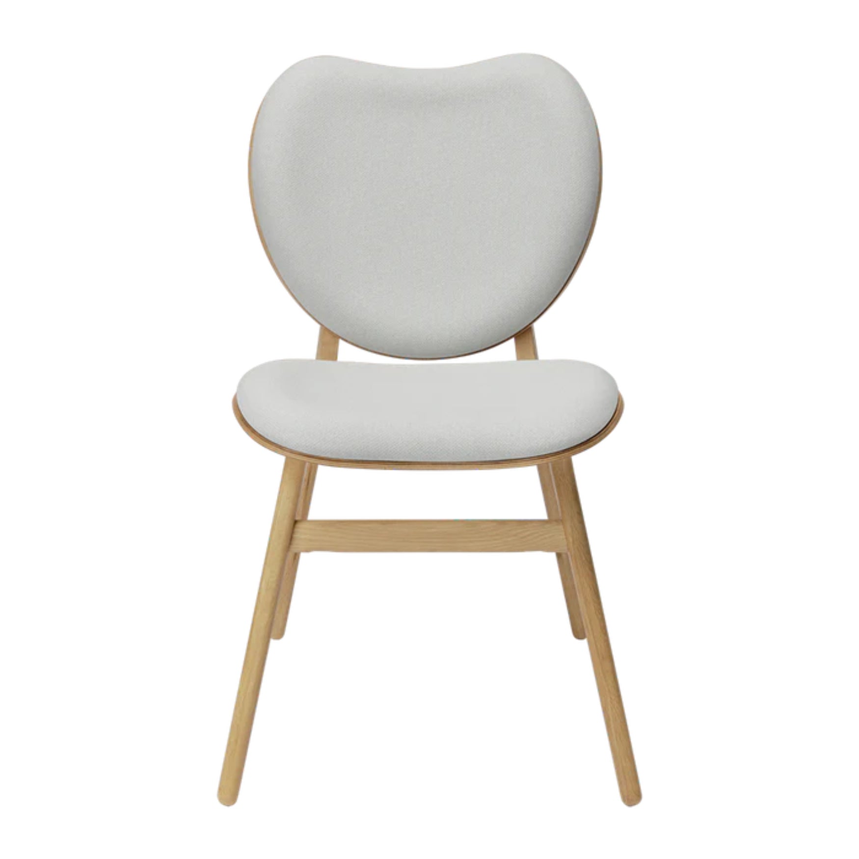 Židle CONVERSATION bílá s dubovým podstavcem
