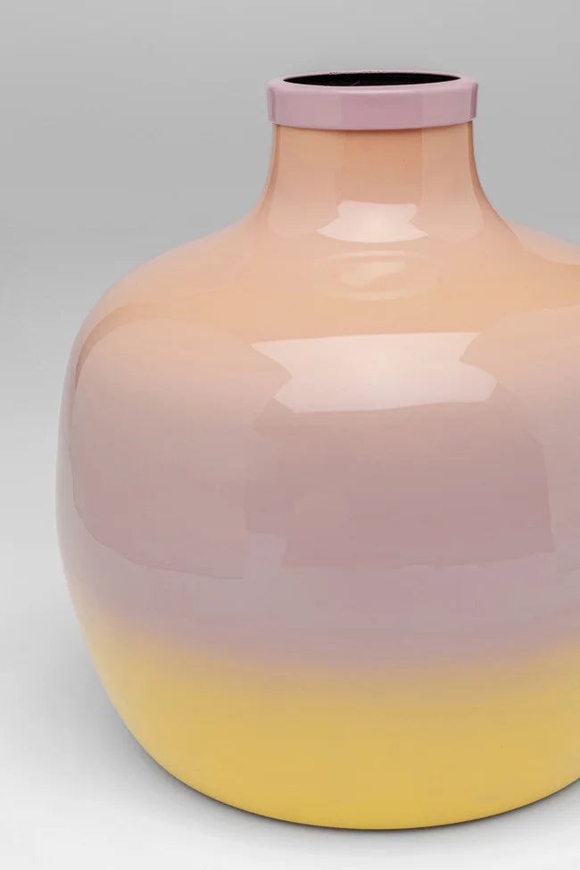 Váza RICI žlutá s jasně růžovou