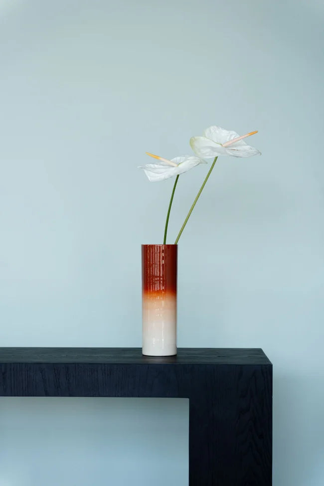 Váza RICI červená s béžovou