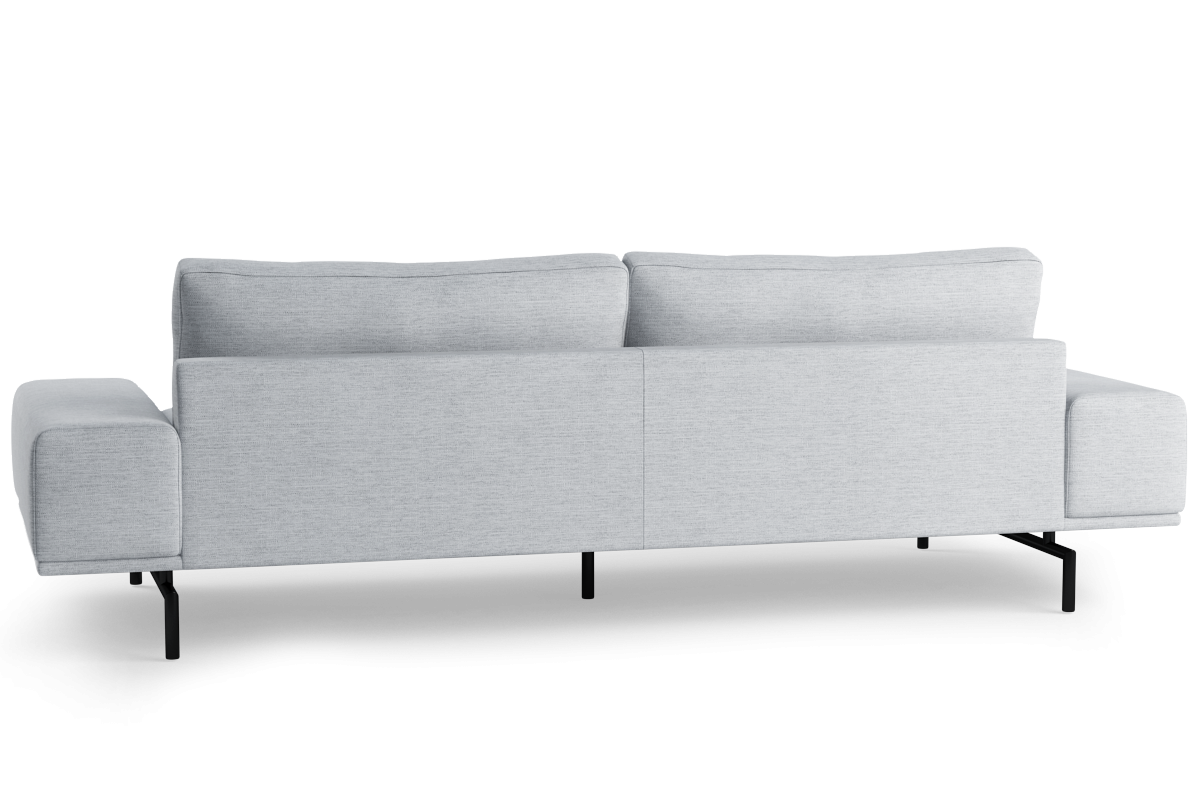 3-Seater Sofa BRIXTON Upholstered with Black Base