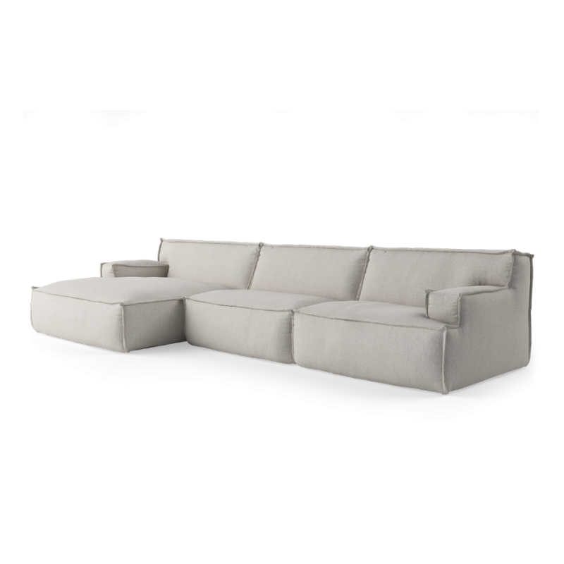 Left-facing modular sofa for 4 people DRIFTER upholstered
