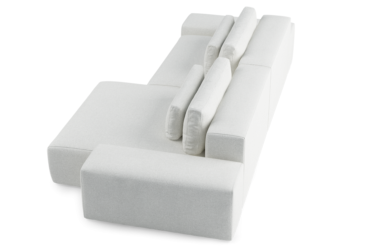 Modulární rohová sedačka pro 3 osoby pravostranná FLAVIO čalouněná