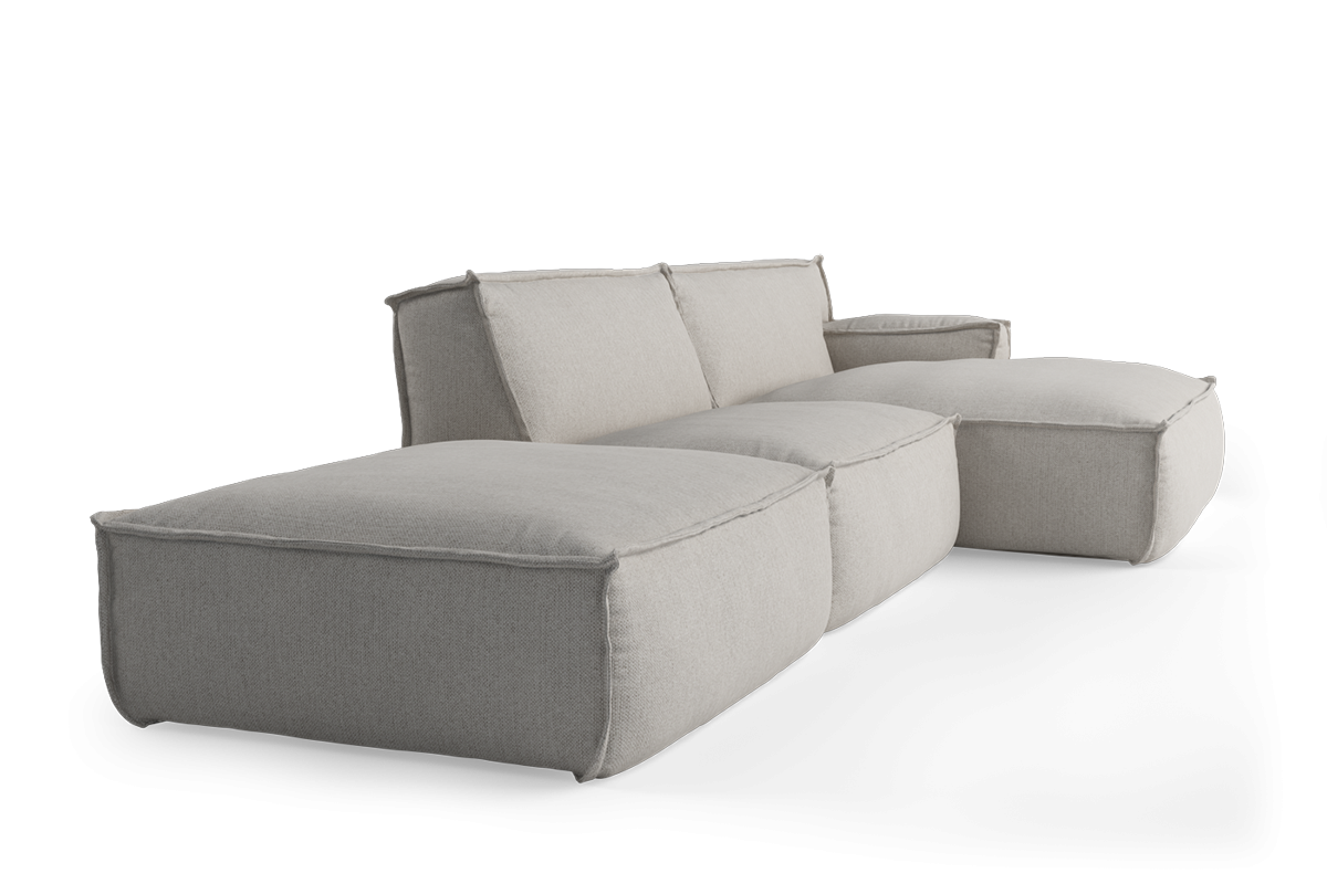 Right-facing open modular corner sofa DRIFTER upholstered
