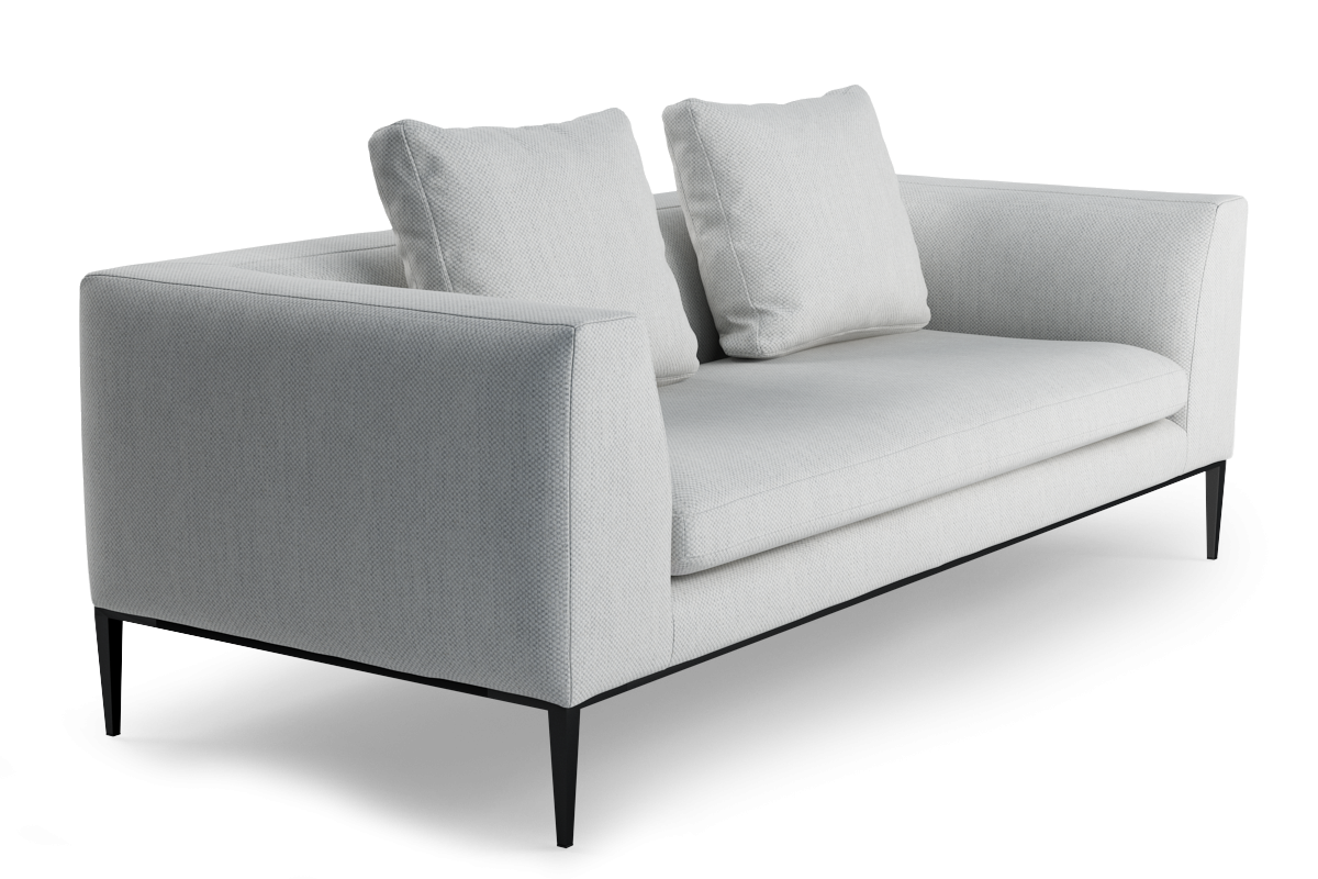 Pohovka 2-osobová NASH čalouněná s černým podstavcem