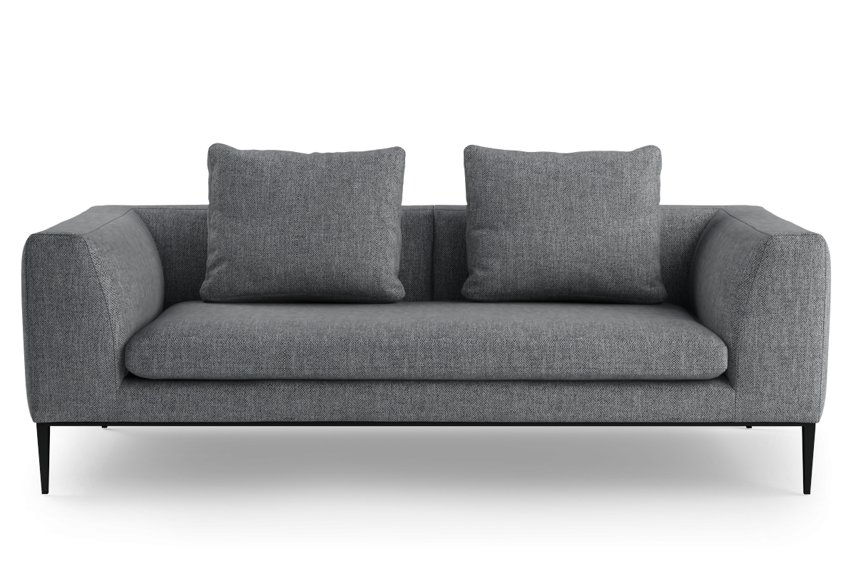 Pohovka 2-osobová NASH čalouněná s černým podstavcem