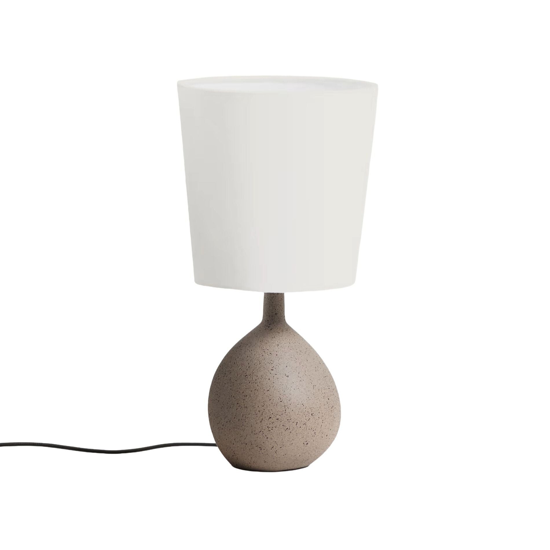 Stolní lampa VIONA světle šedá s bavlněným stínidlem