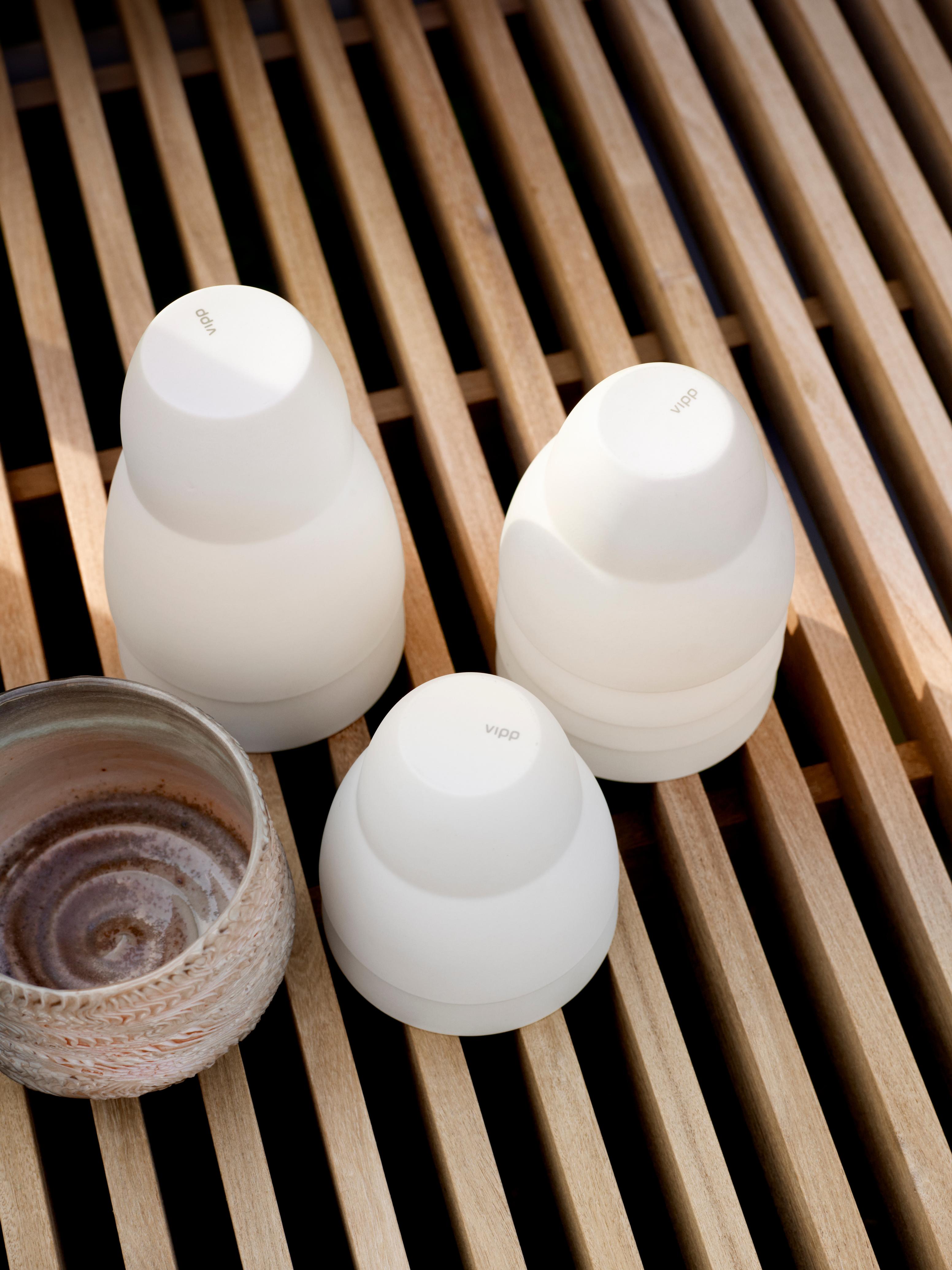 Sada hrnků VIPP bílá porcelán