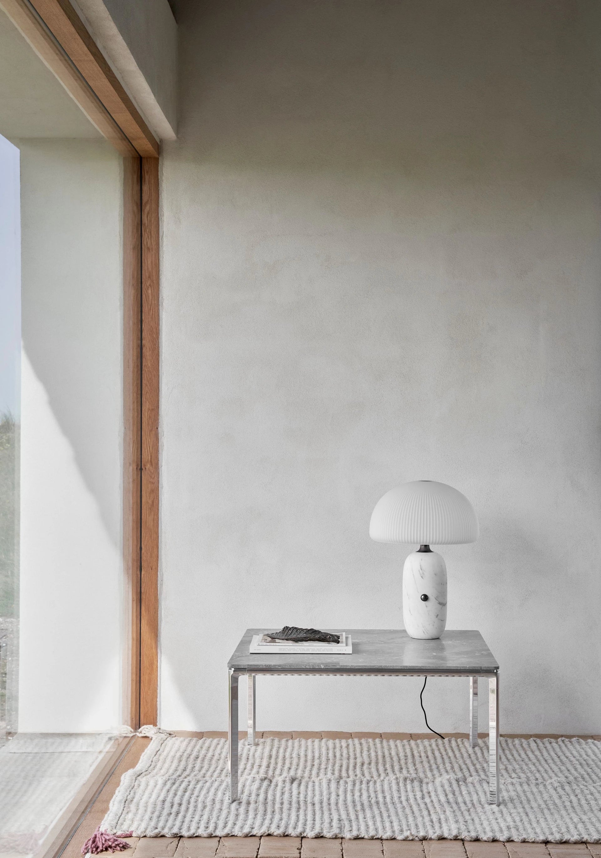 Stolní lampa SCULPTURE bílý mramor