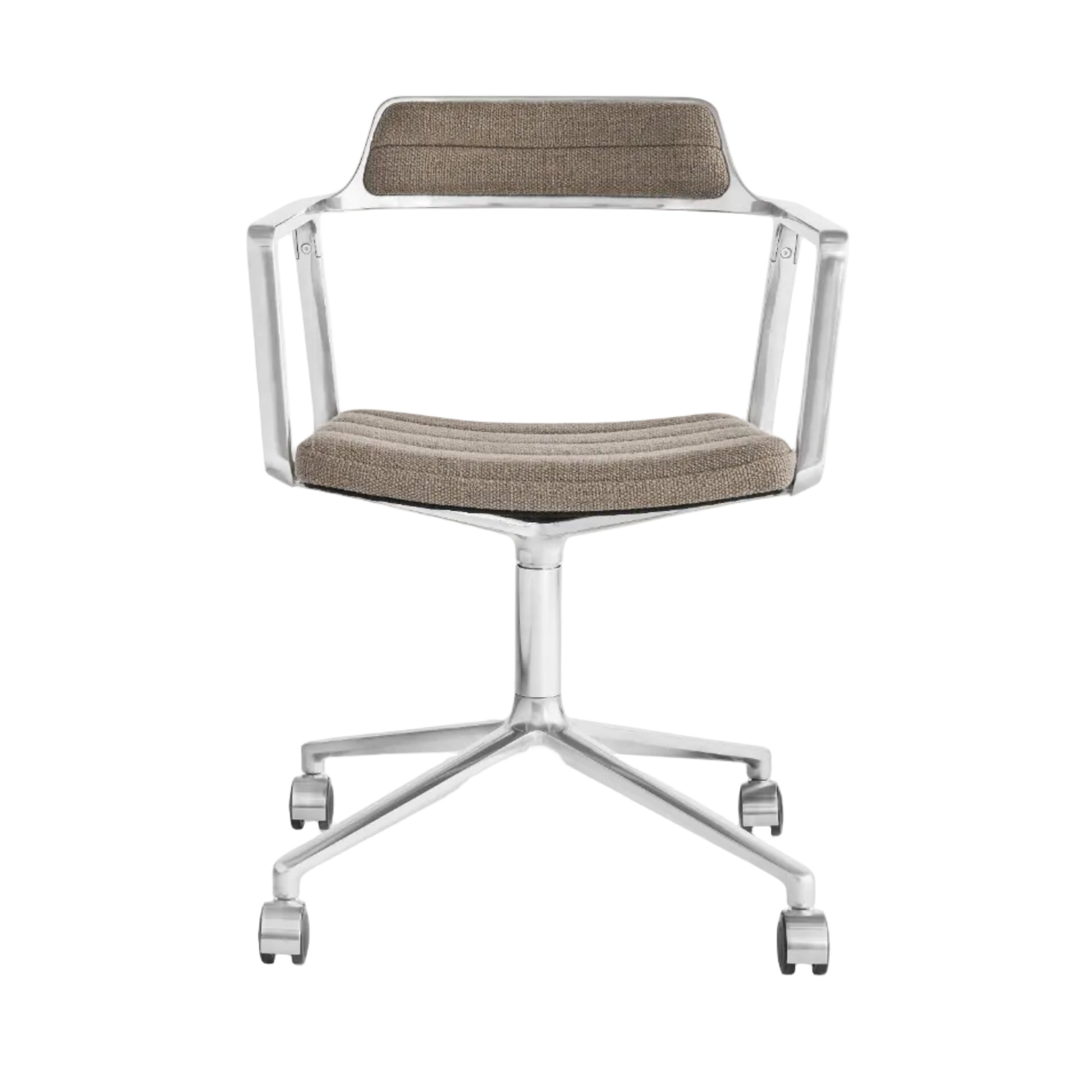 Office chair 452 sand fabric with metal base