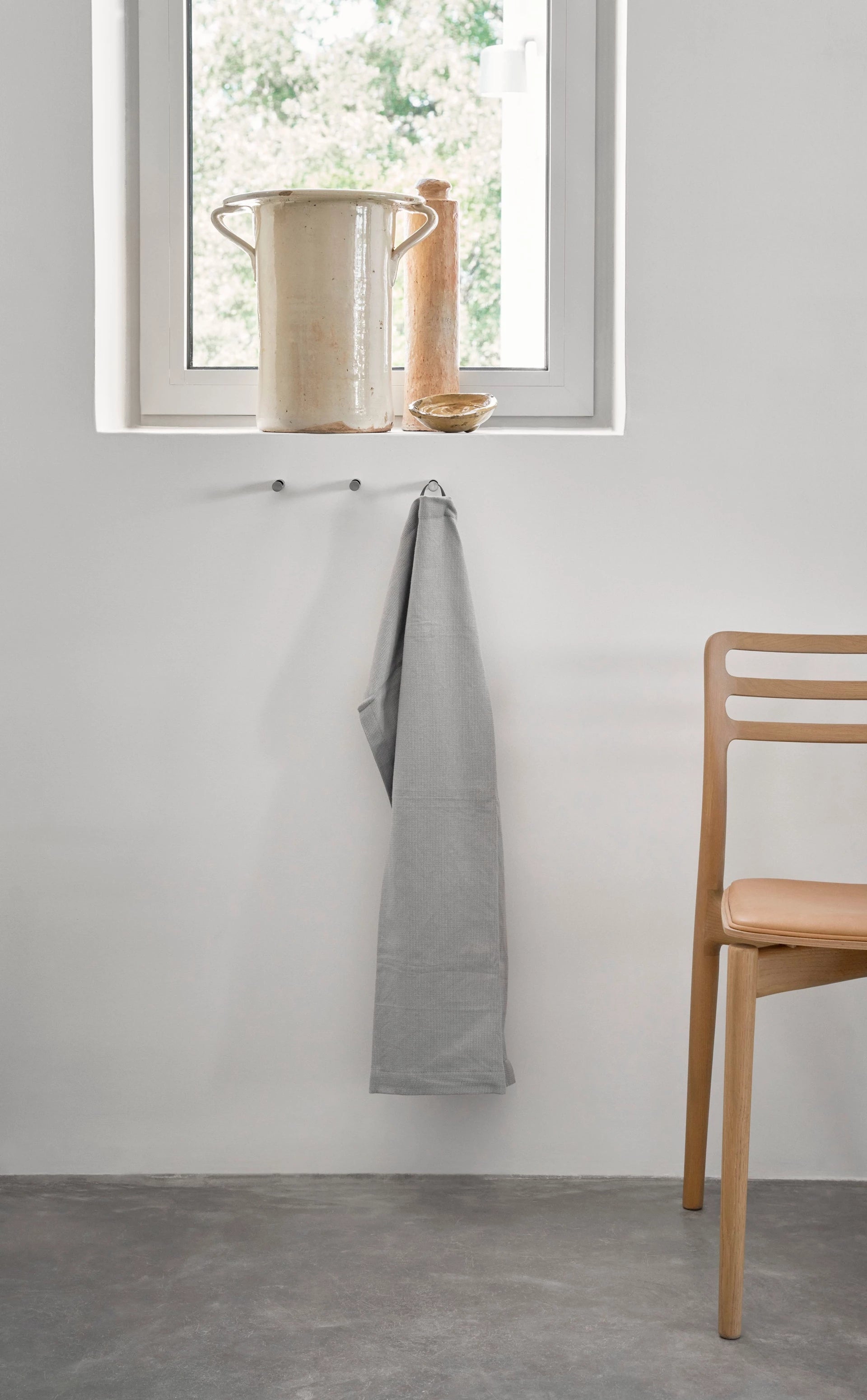 VIPP Black Cotton Kitchen Towel Set