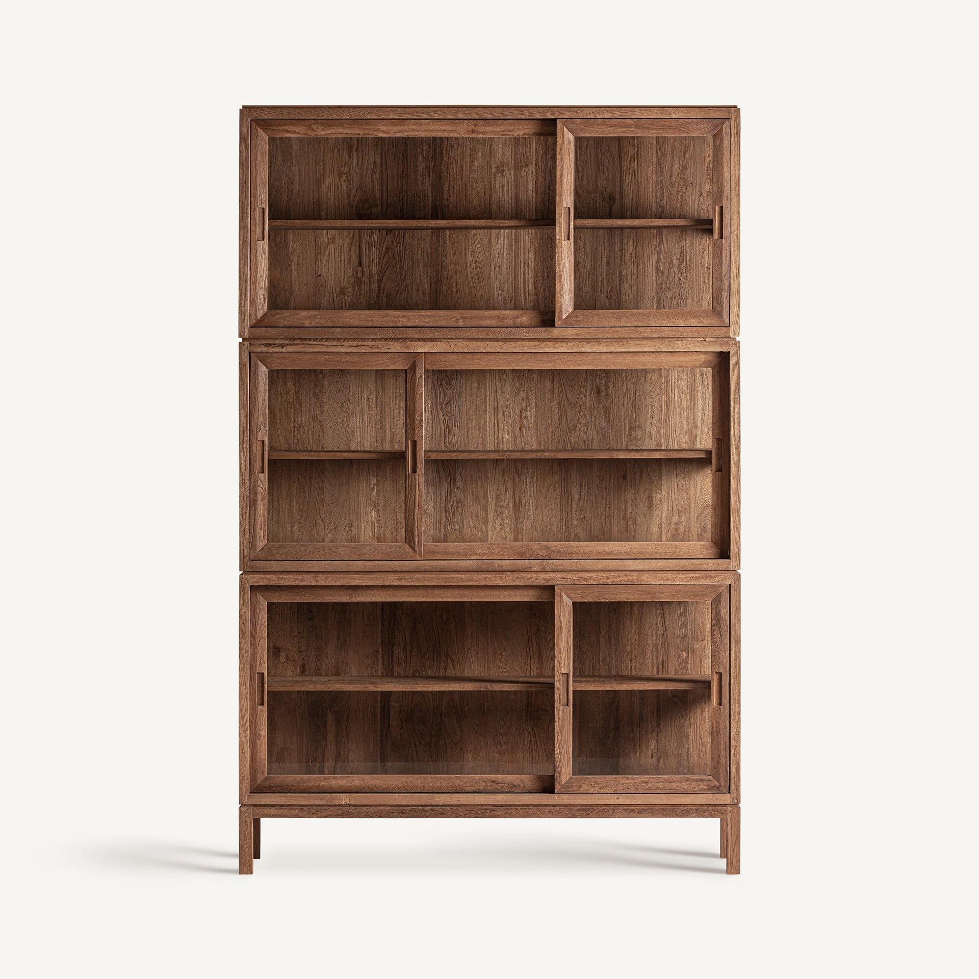 Vitrína BROICH teakové dřevo