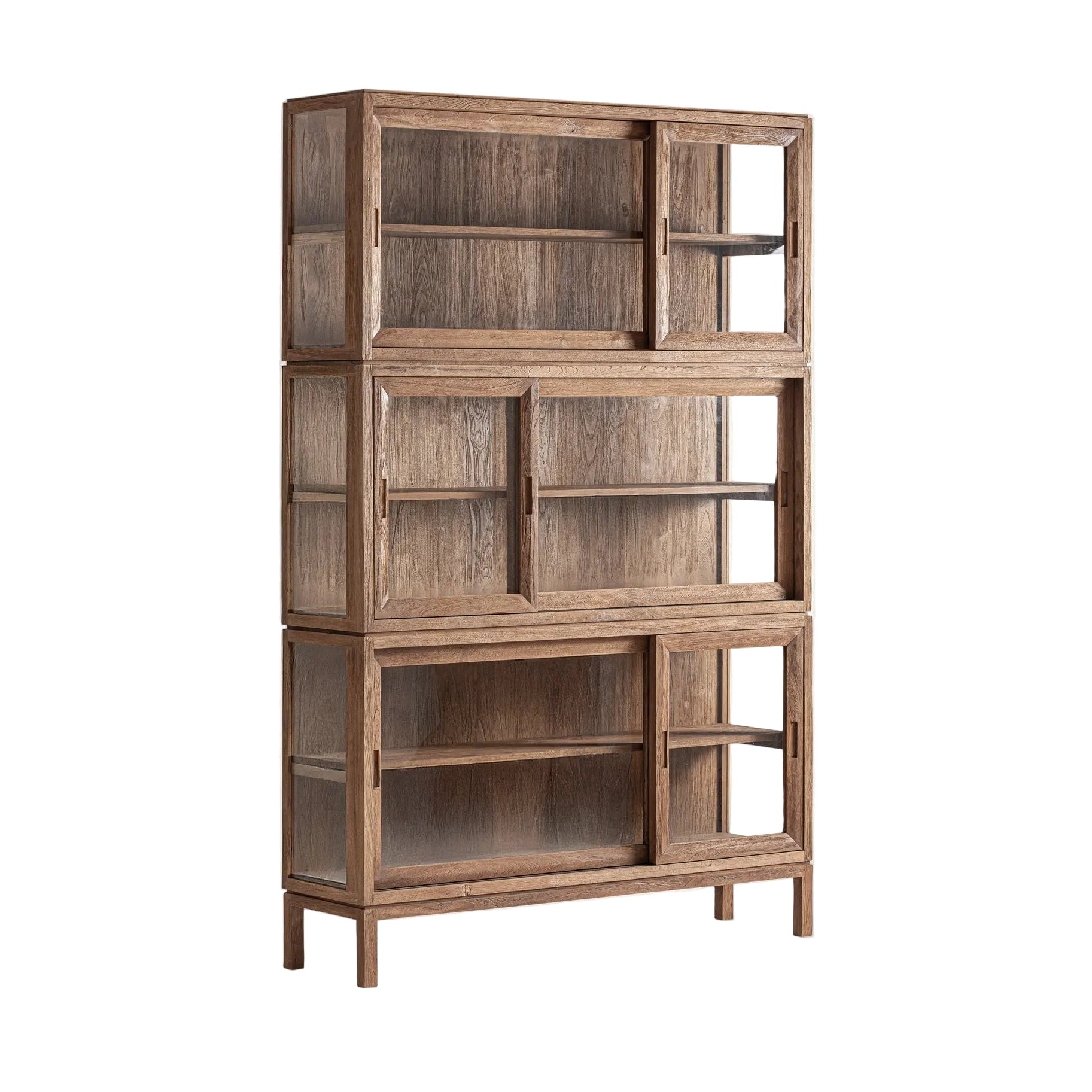 Vitrína BROICH teakové dřevo