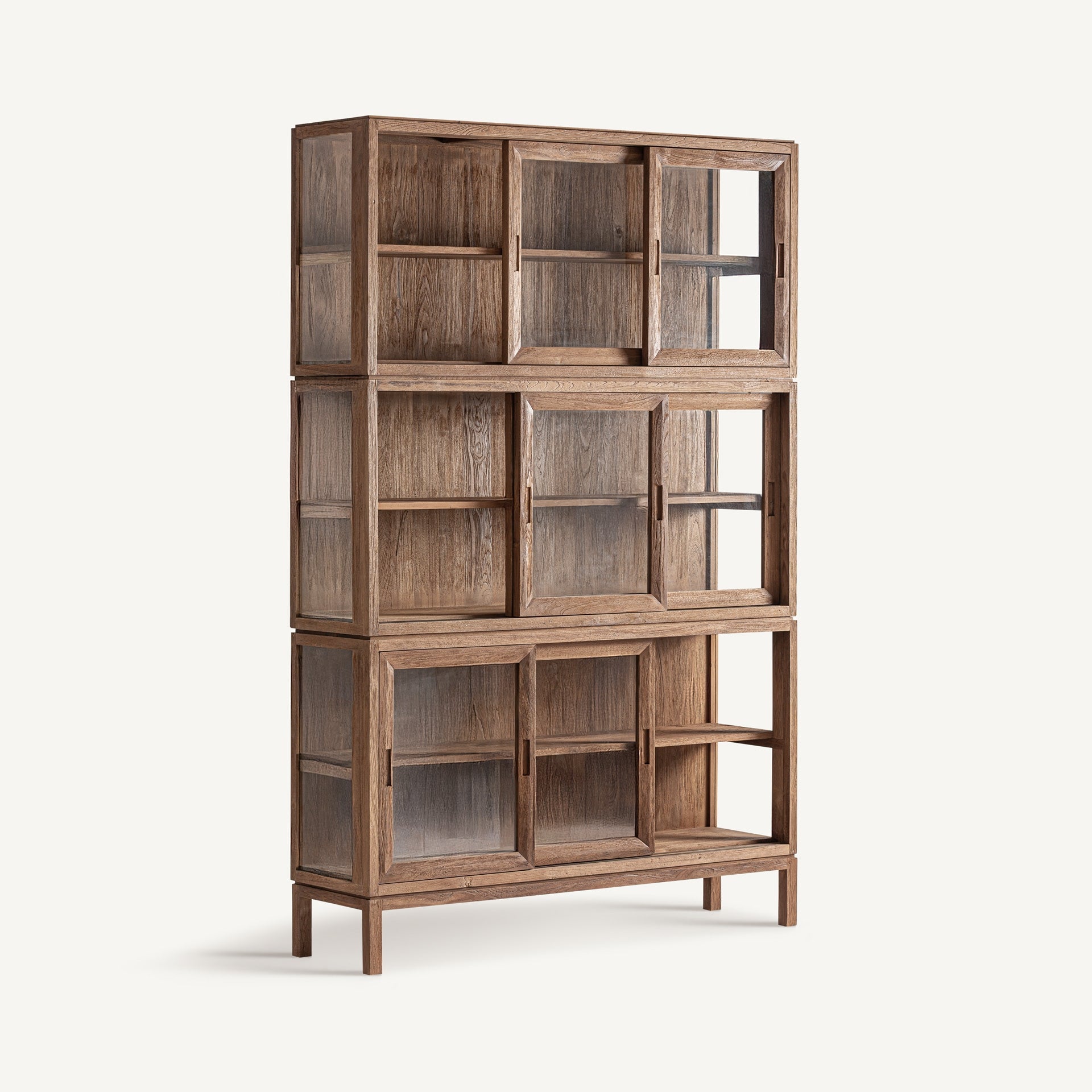 Vitrína BROICH teakové dřevo