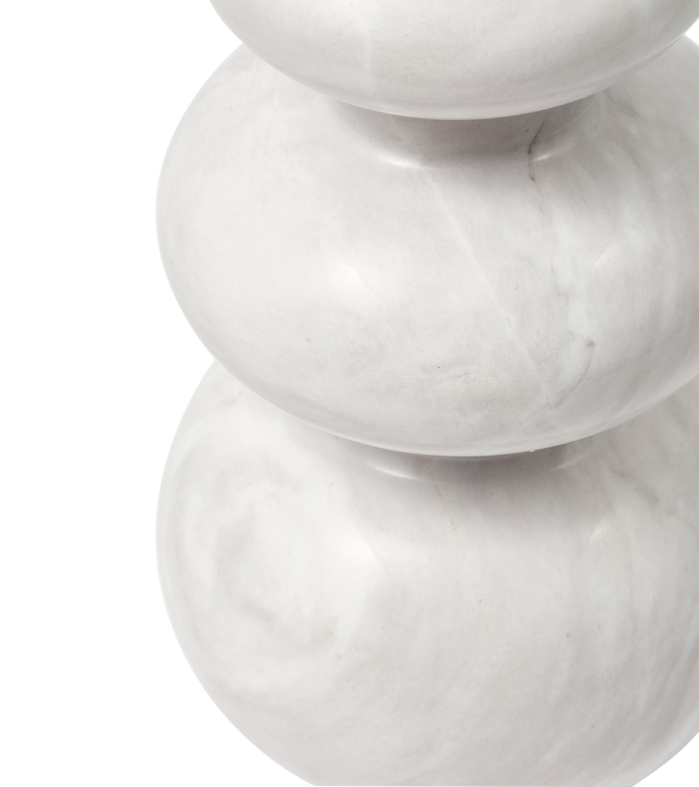 HERITAGE SPHERE white marble candlestick