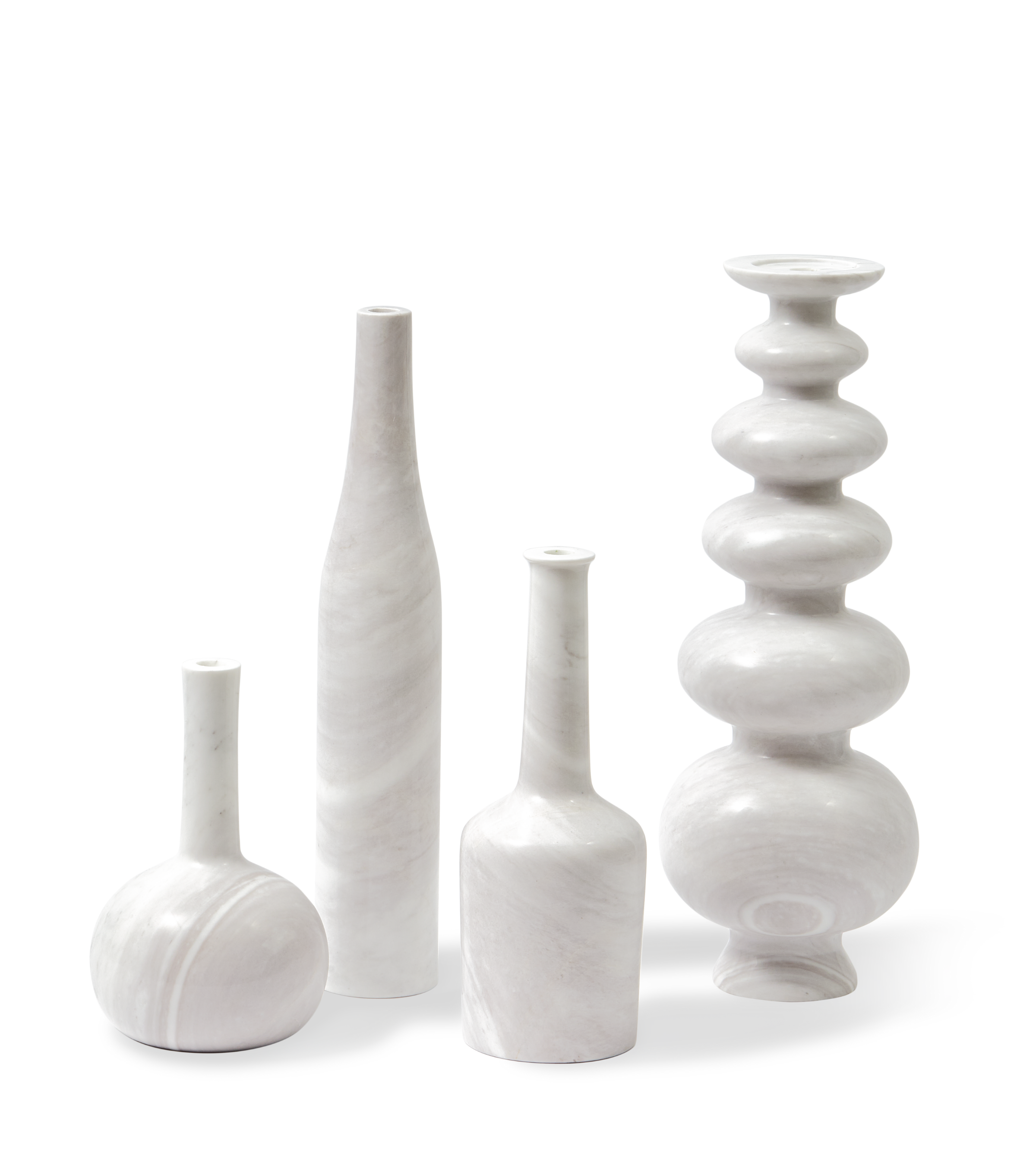 HERITAGE SPHERE white marble candlestick