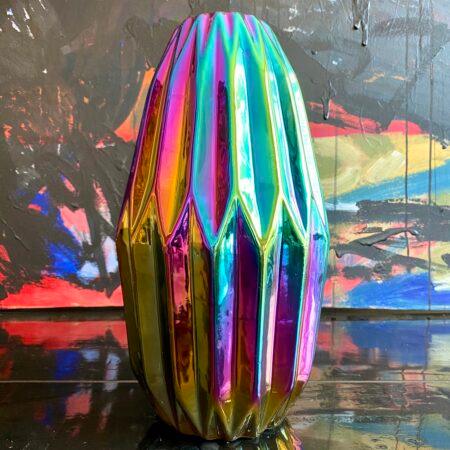 Wazon OILY FOLDS OVAL petrol Pols Potten Eye on Design