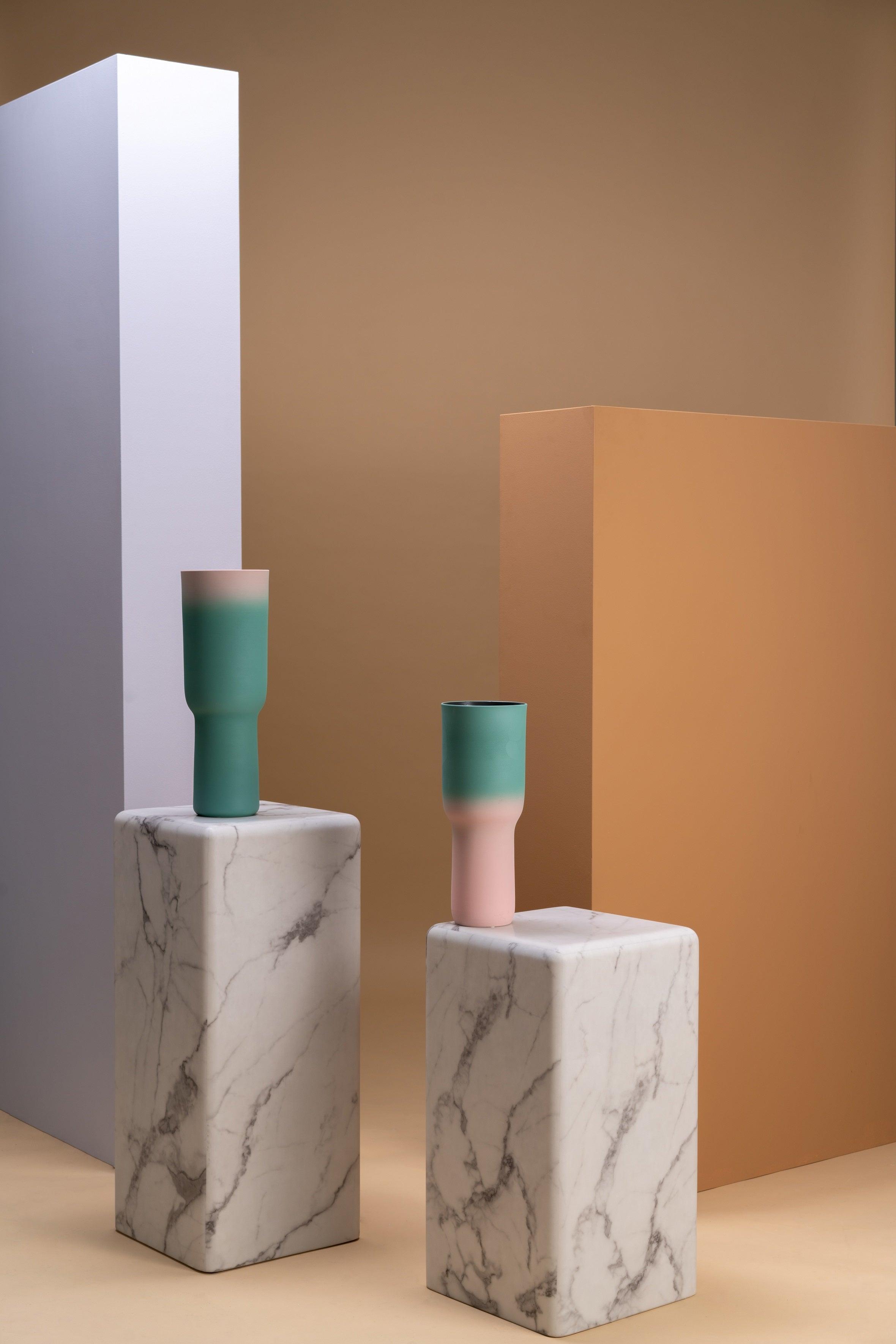 Wazon SHERBET zielono-różowy Pols Potten Eye on Design