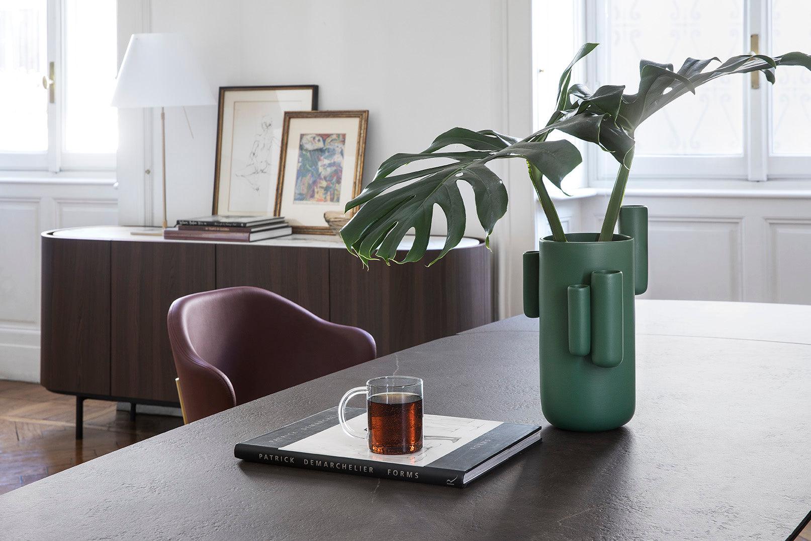 Wazon TUBINI matowy zielony Calligaris Eye on Design