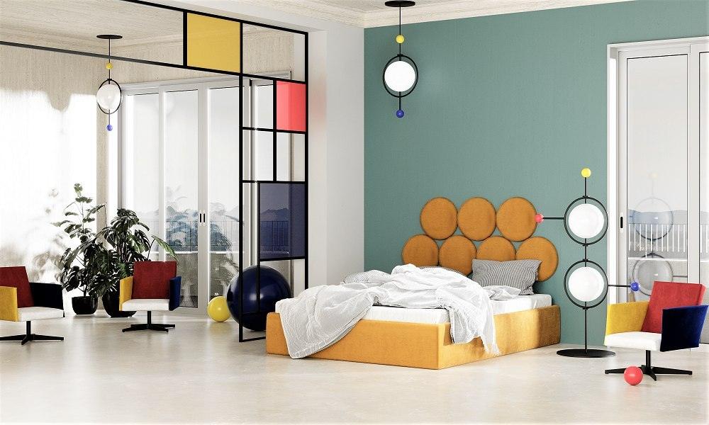 Wezgłowie BALL szary z morskim Happy Barok Eye on Design