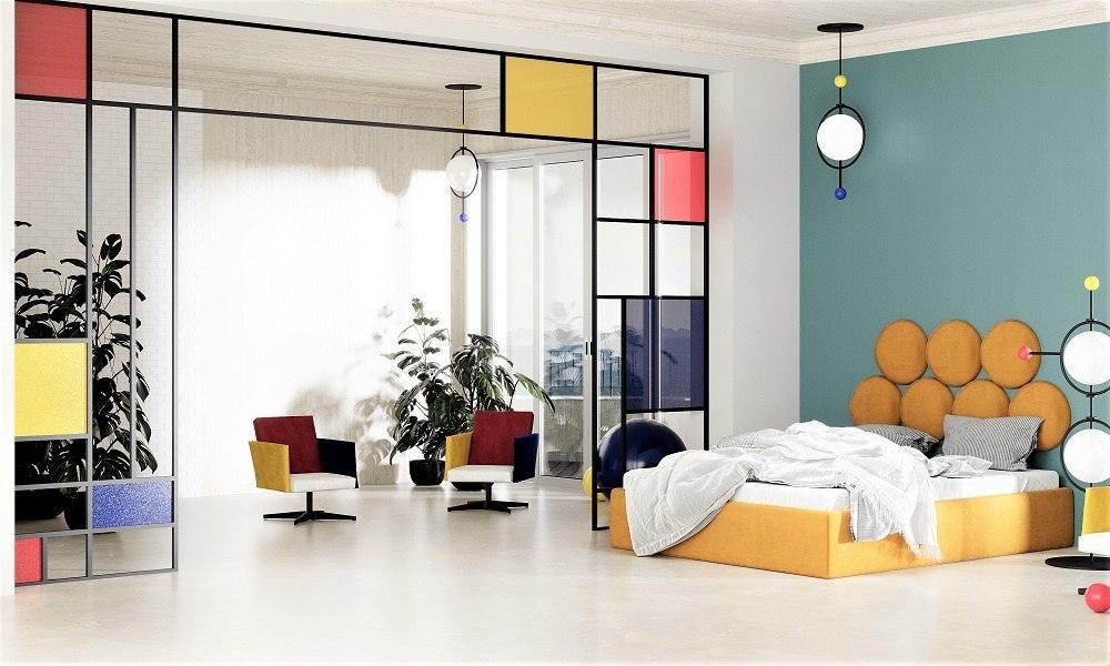 Wezgłowie BALL szary z morskim Happy Barok Eye on Design