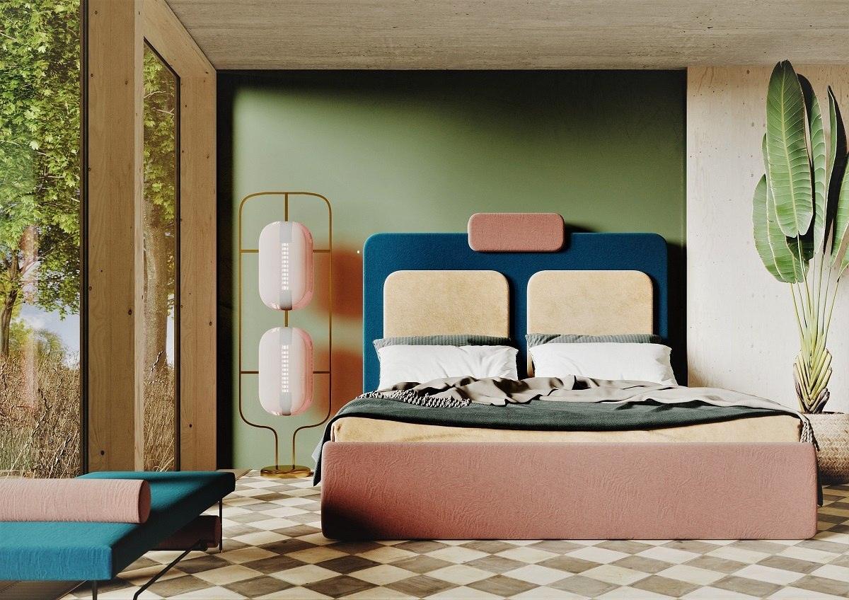 Wezgłowie PLUM 7 beżowy z brunatnym Happy Barok Eye on Design