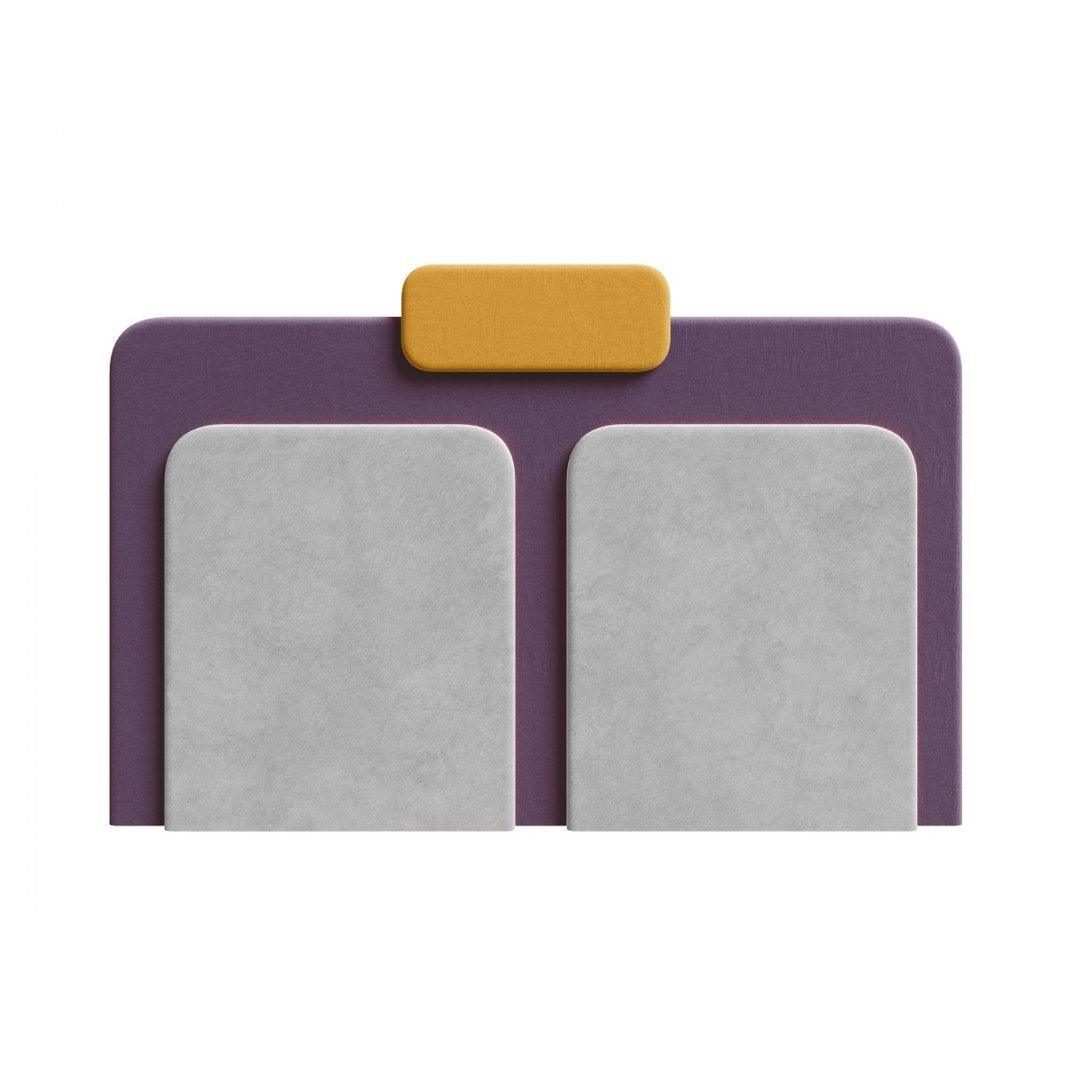 Wezgłowie PLUM 7 szary z fioletowym Happy Barok Eye on Design