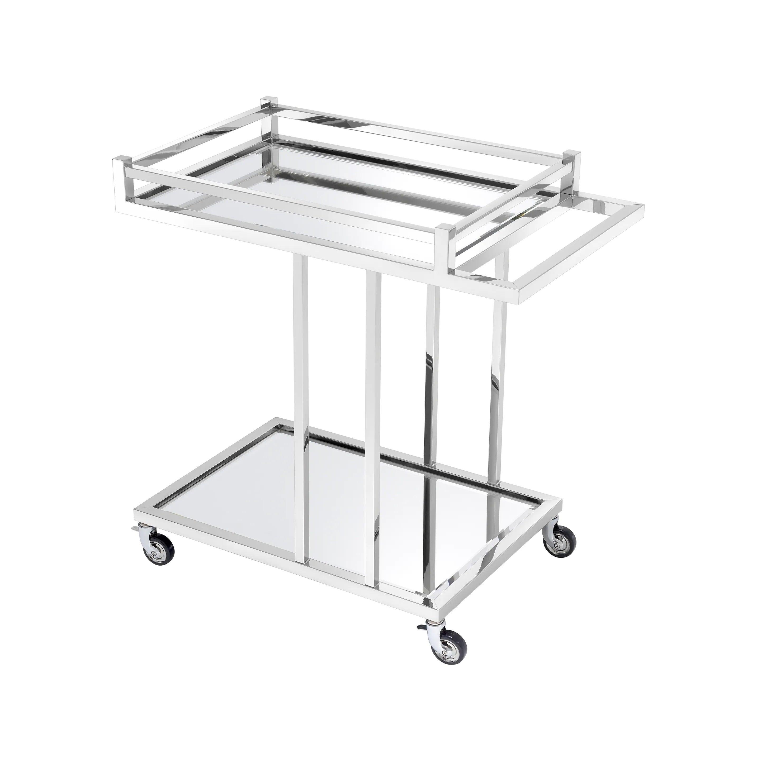 Wózek barowy BEVERLY HILLS stal polerowana Eichholtz Eye on Design