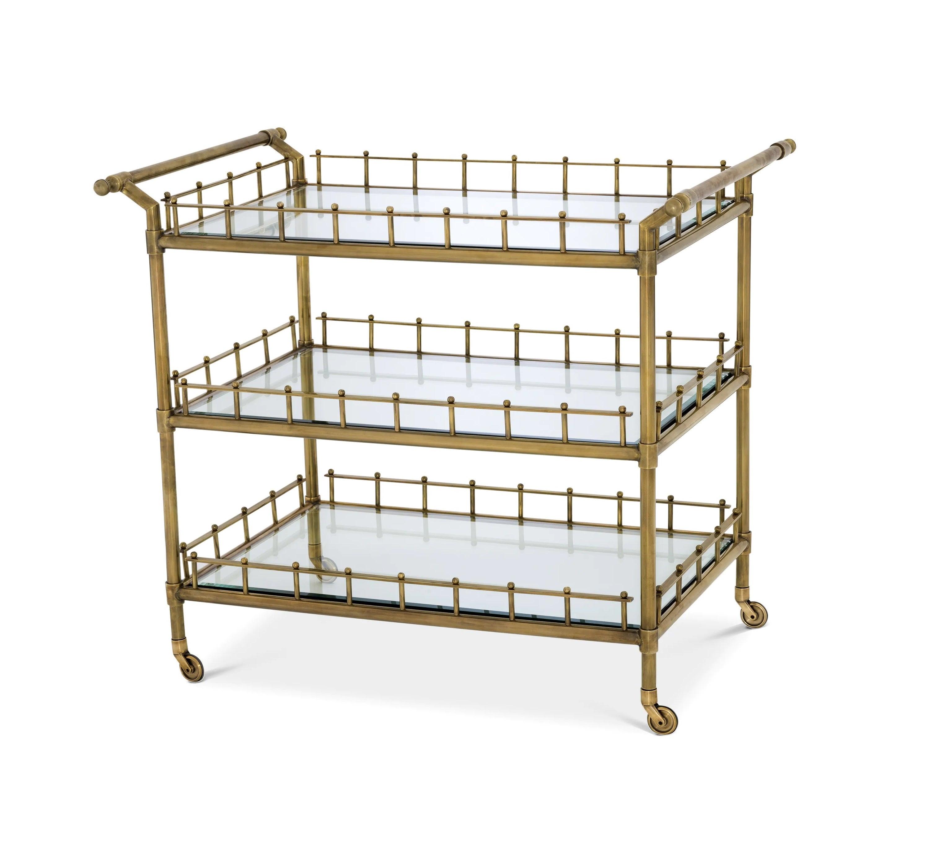 Wózek barowy SCARLETT mosiężny Eichholtz Eye on Design