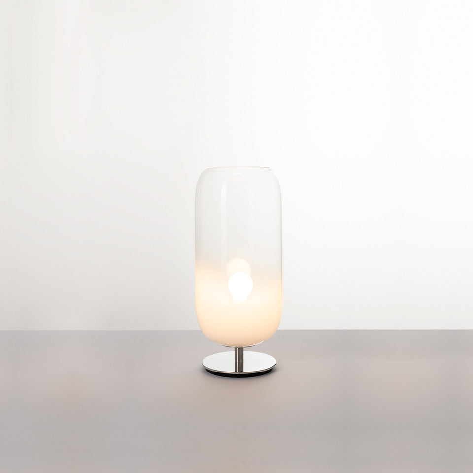 GOPLE table lamp white with silver base