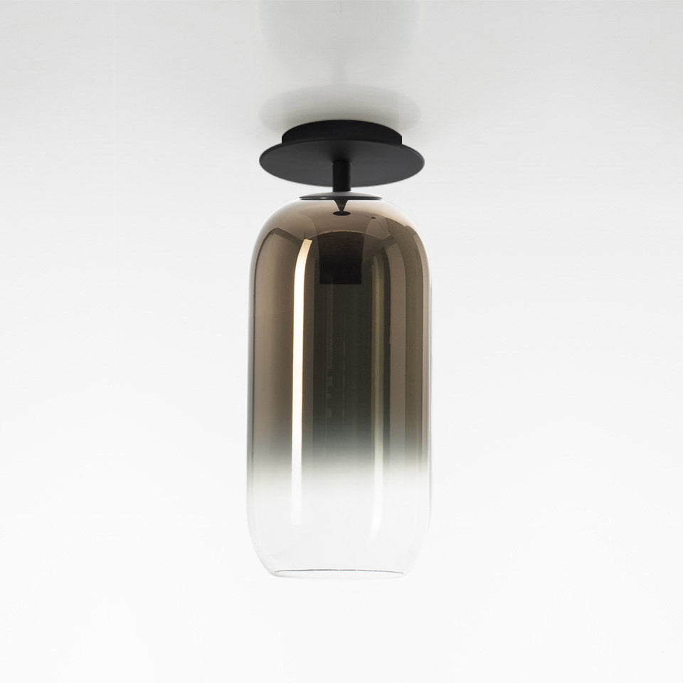 GOPLE ceiling lamp brown with black finish