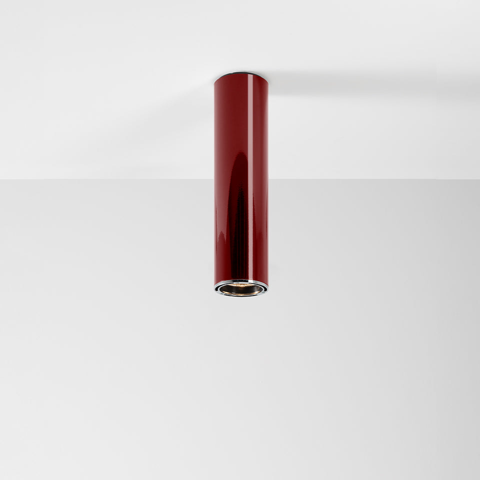 Stropní lampa LLIO rubínově červená