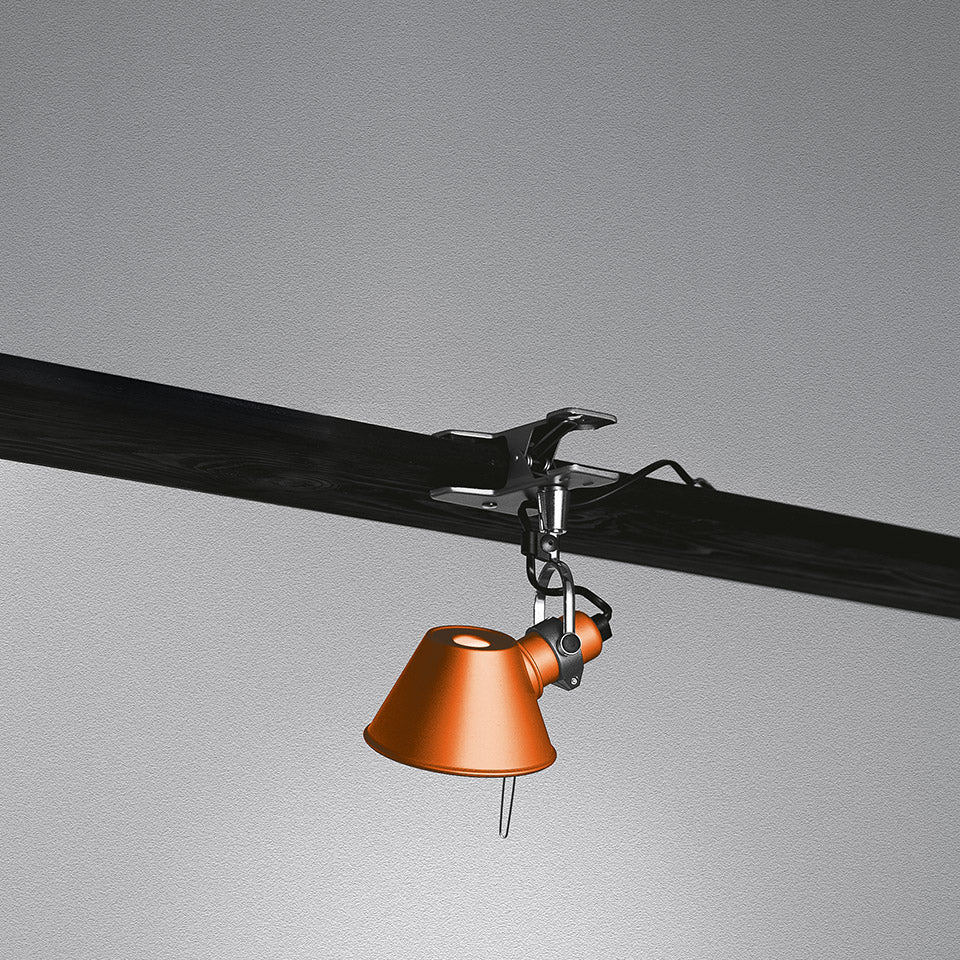 Lampa s klipem TOLOMEO PINZA MICRO oranžová