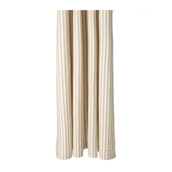 CHAMBRAY Shower Curtain White with Beige