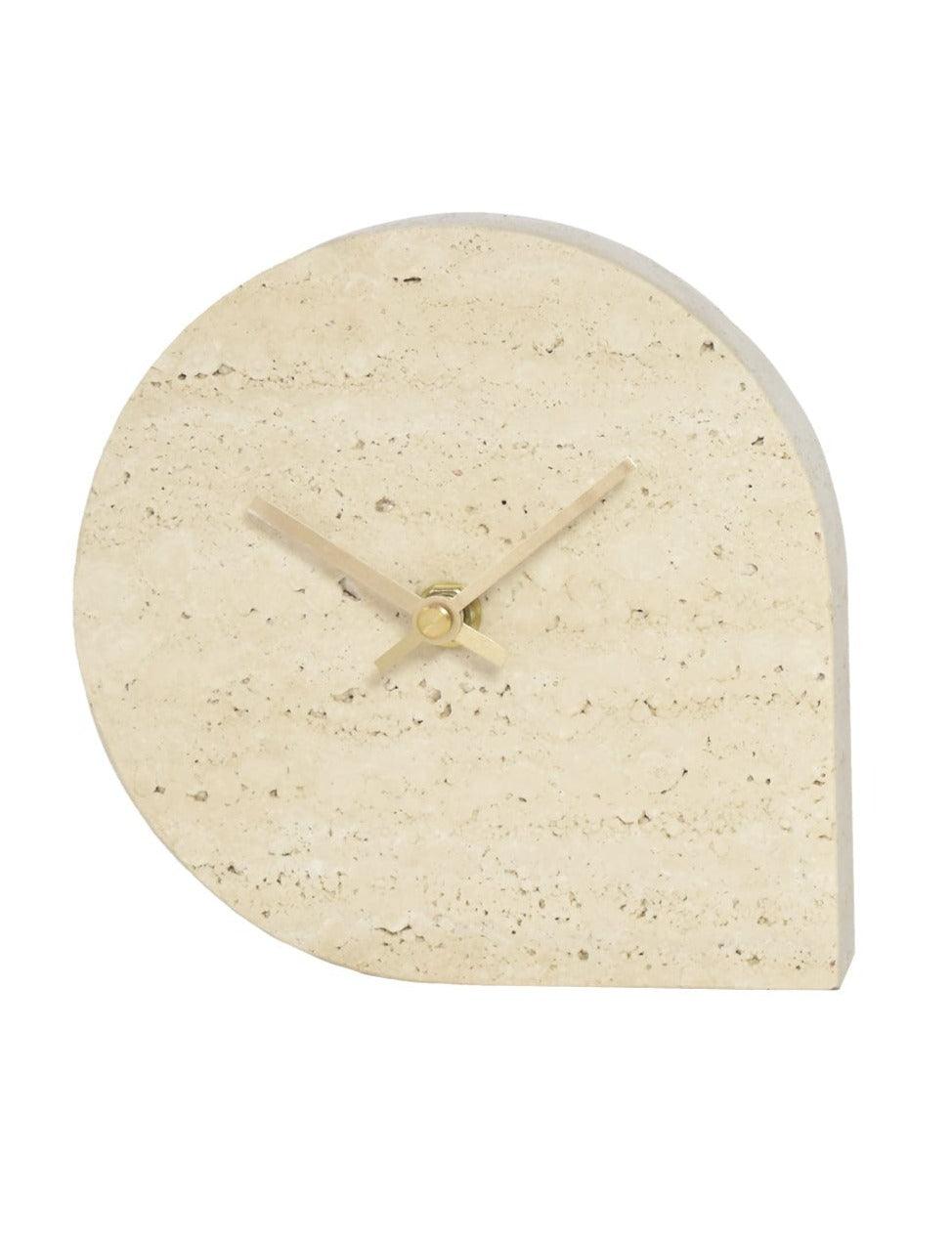 Zegar STILLA beżowy marmur AYTM Eye on Design
