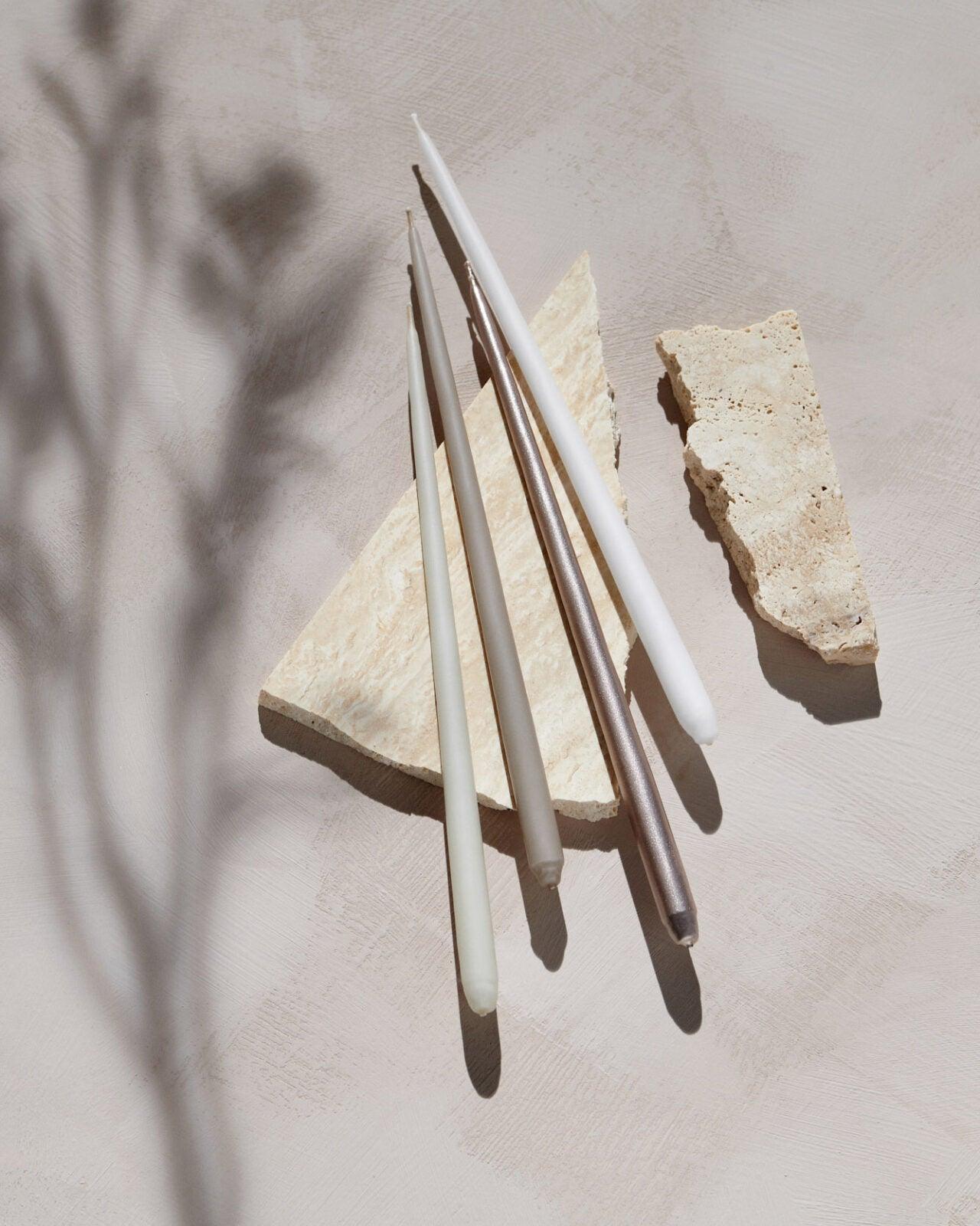 Zestaw 6 świeczek STOFF NAGEL brudna biel Stoff Nagel Eye on Design