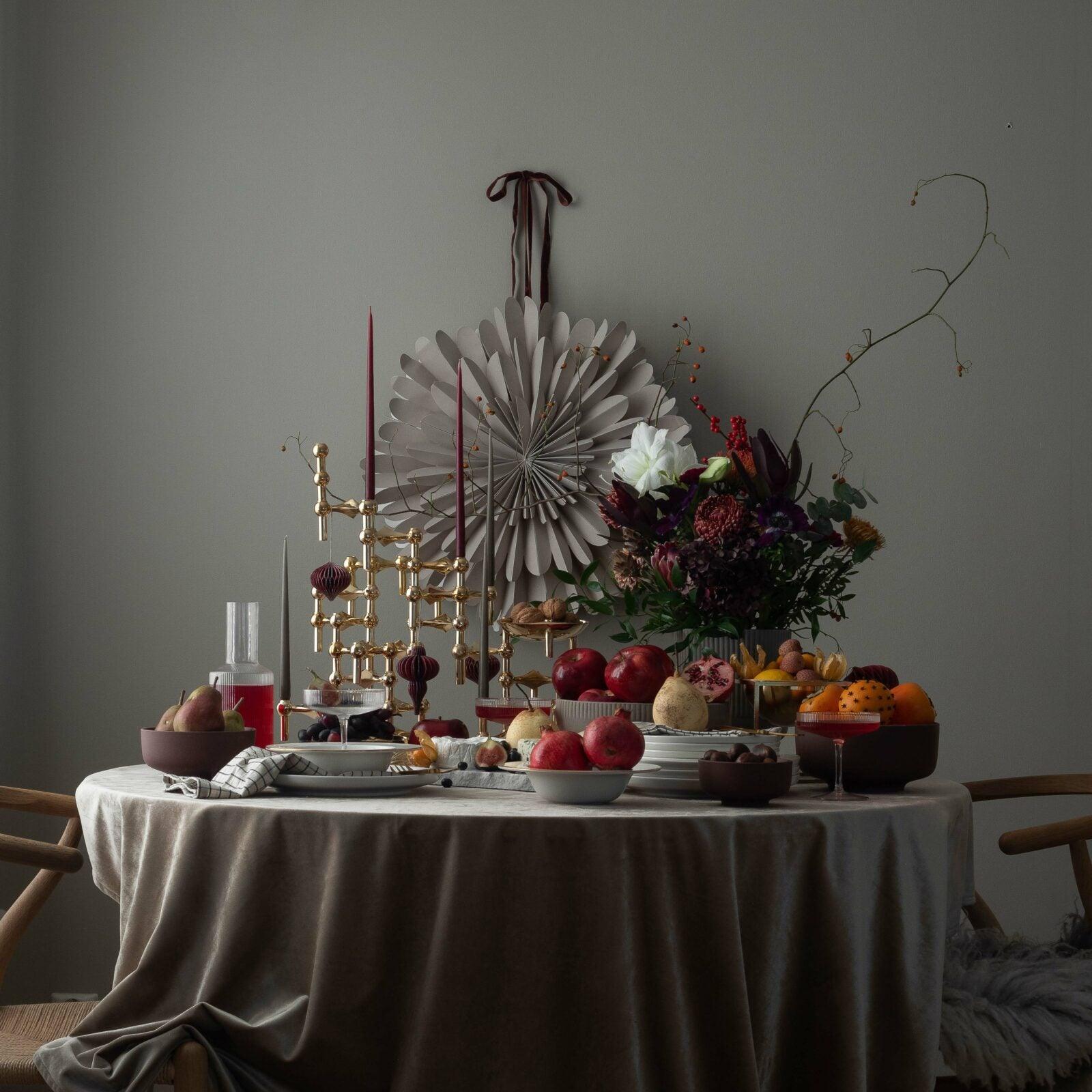 Zestaw 6 świeczek STOFF NAGEL burgundowy Stoff Nagel Eye on Design