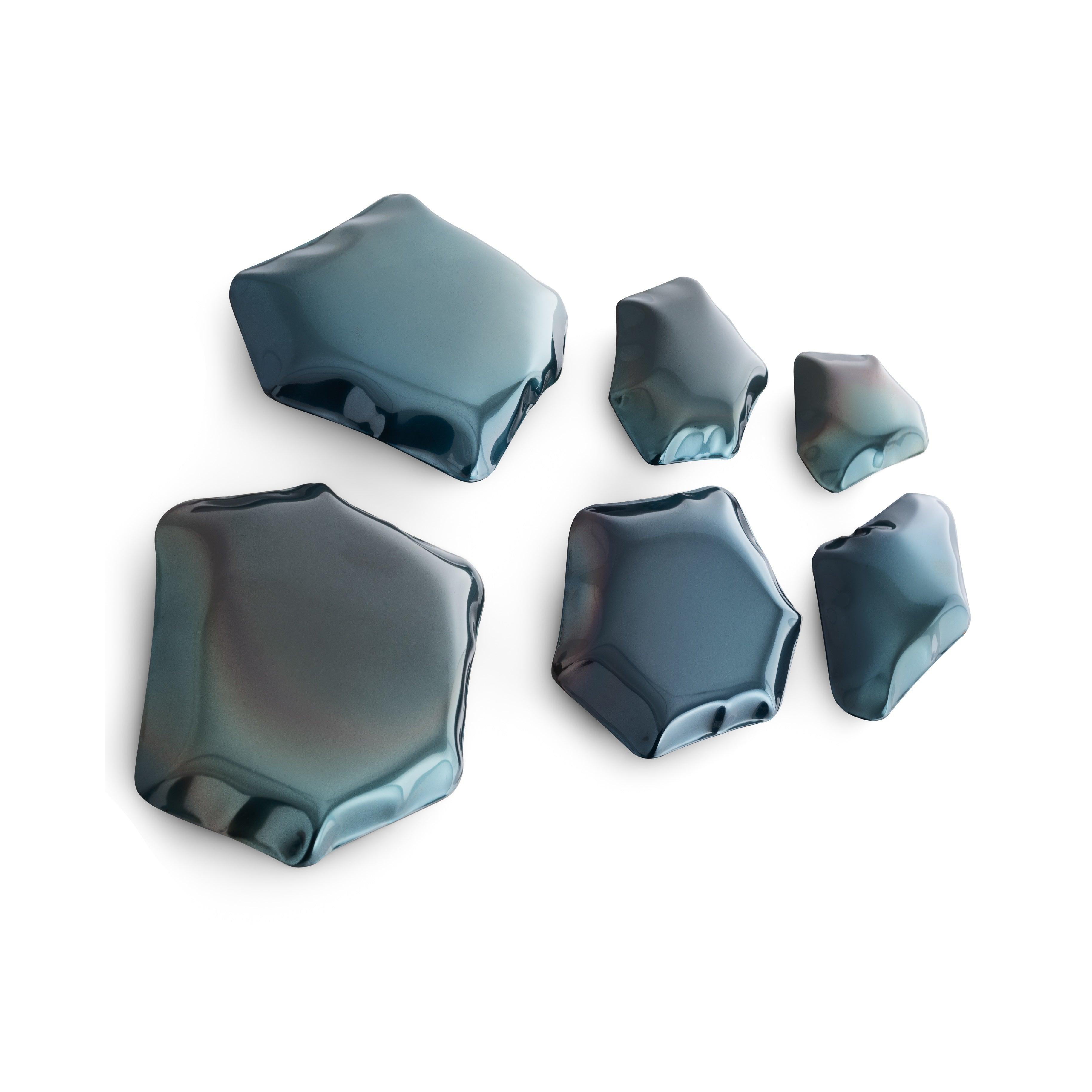 Zestaw dekoracyjnych wieszaków KAMYKI heat kosmiczny błękit Zieta Studio 6 Eye on Design