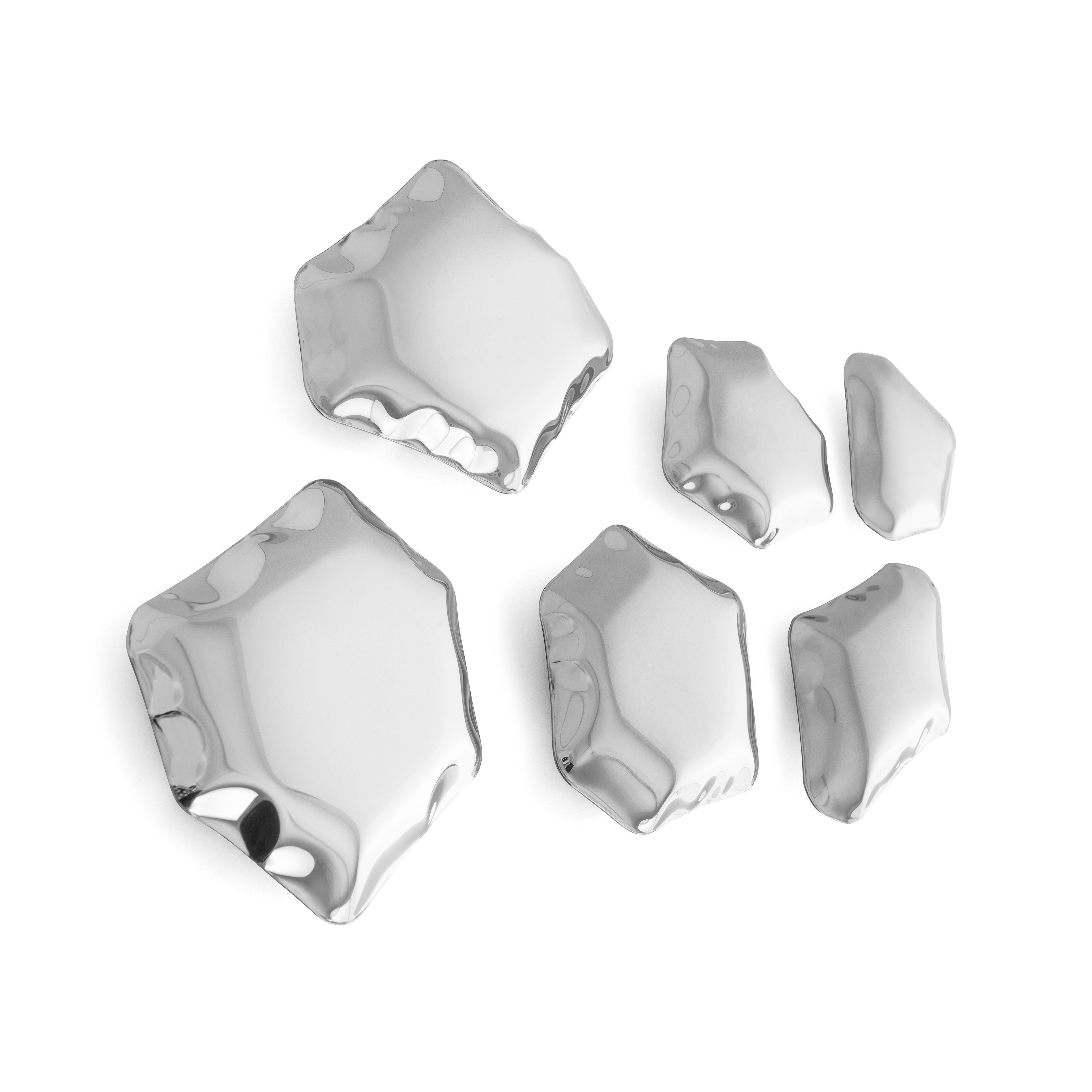 Zestaw dekoracyjnych wieszaków KAMYKI inox Zieta Studio 6 Eye on Design