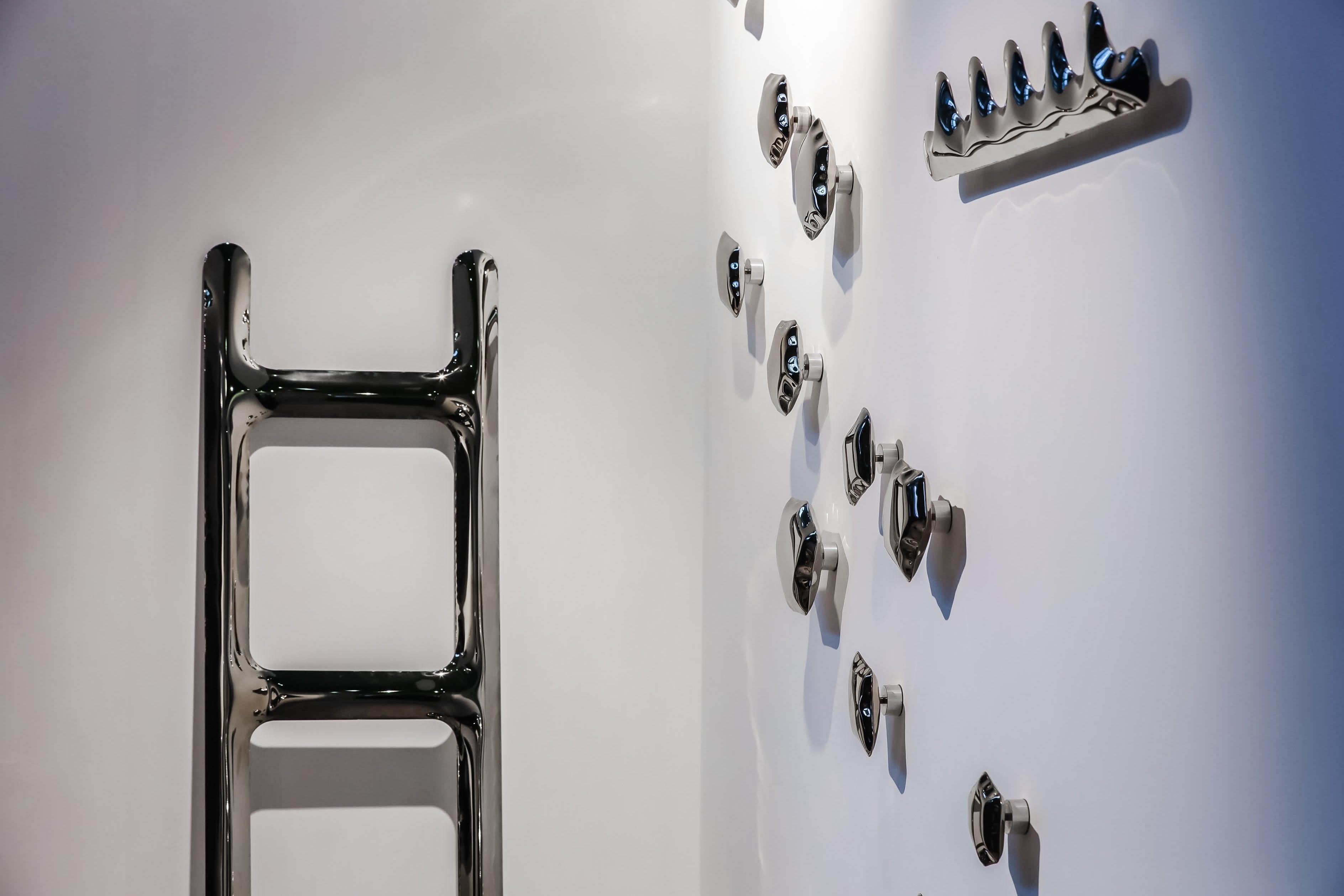 Zestaw dekoracyjnych wieszaków KAMYKI inox Zieta Studio Eye on Design