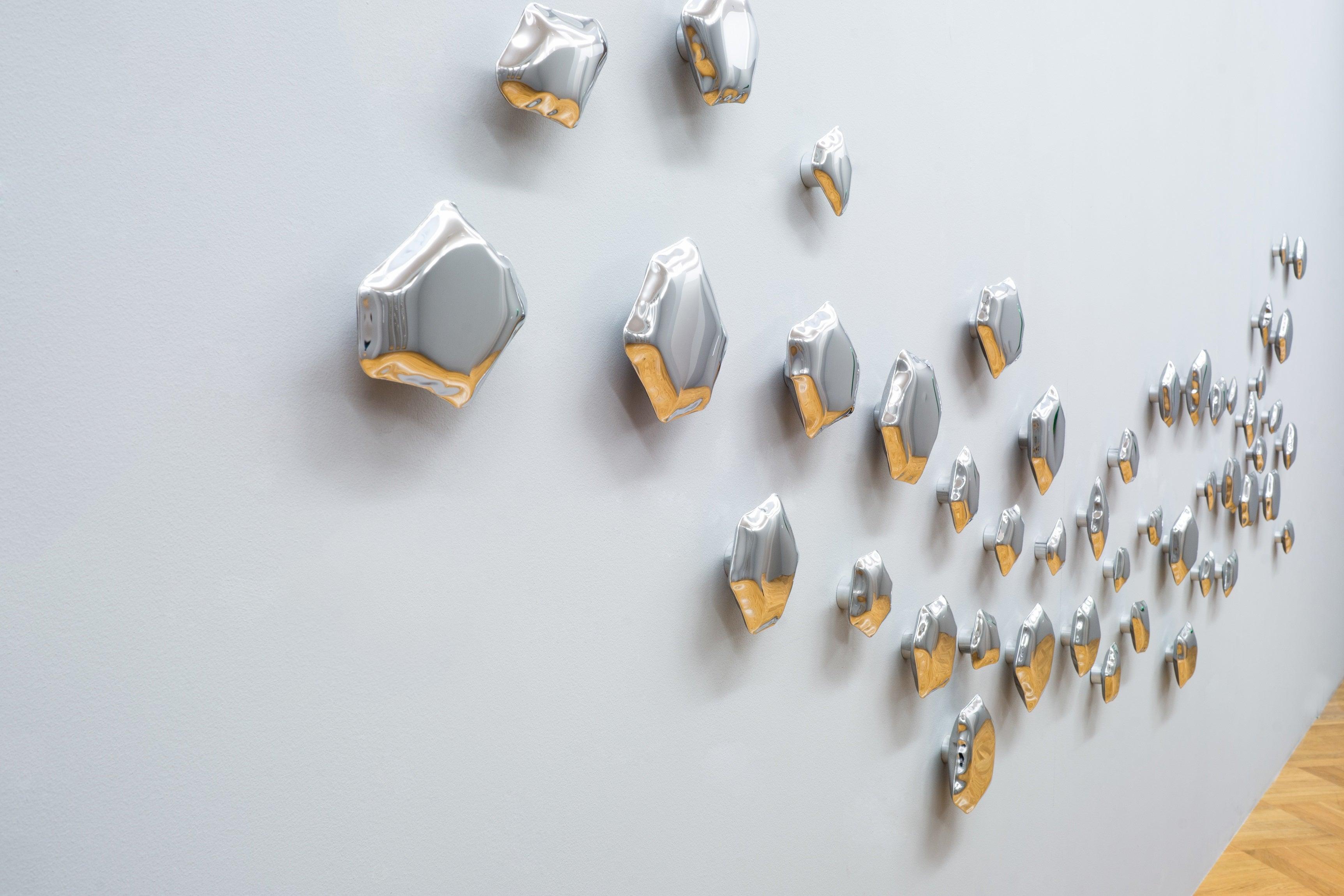 Zestaw dekoracyjnych wieszaków KAMYKI inox Zieta Studio Eye on Design