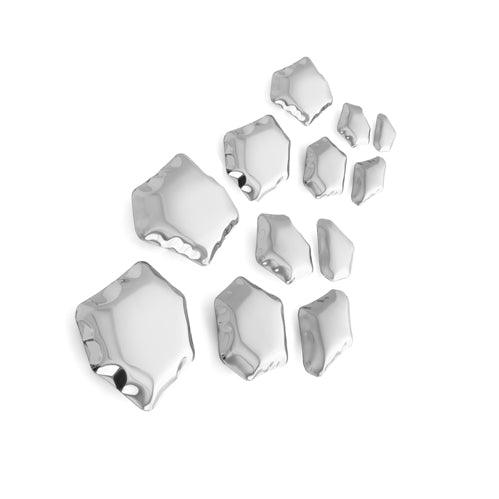 Zestaw dekoracyjnych wieszaków KAMYKI inox Zieta Studio 12 Eye on Design