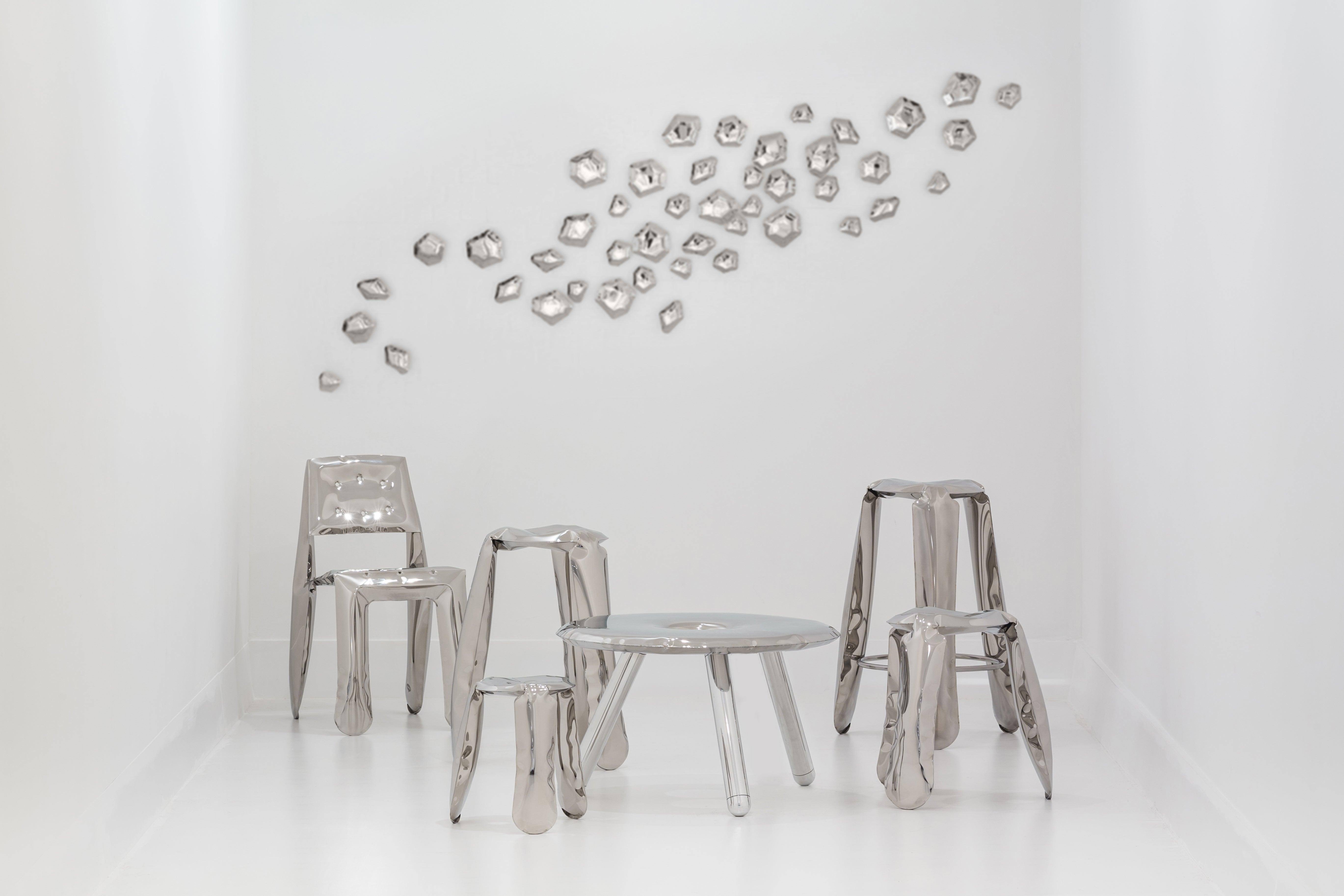 Zestaw dekoracyjnych wieszaków KAMYKI inox Zieta Studio Eye on Design